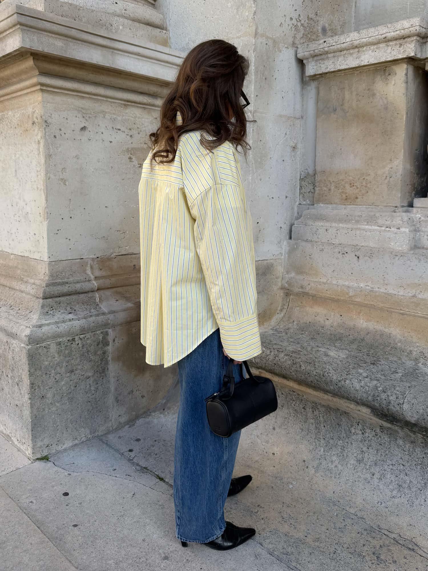 Nell Shirt - Light Yellow Stripe