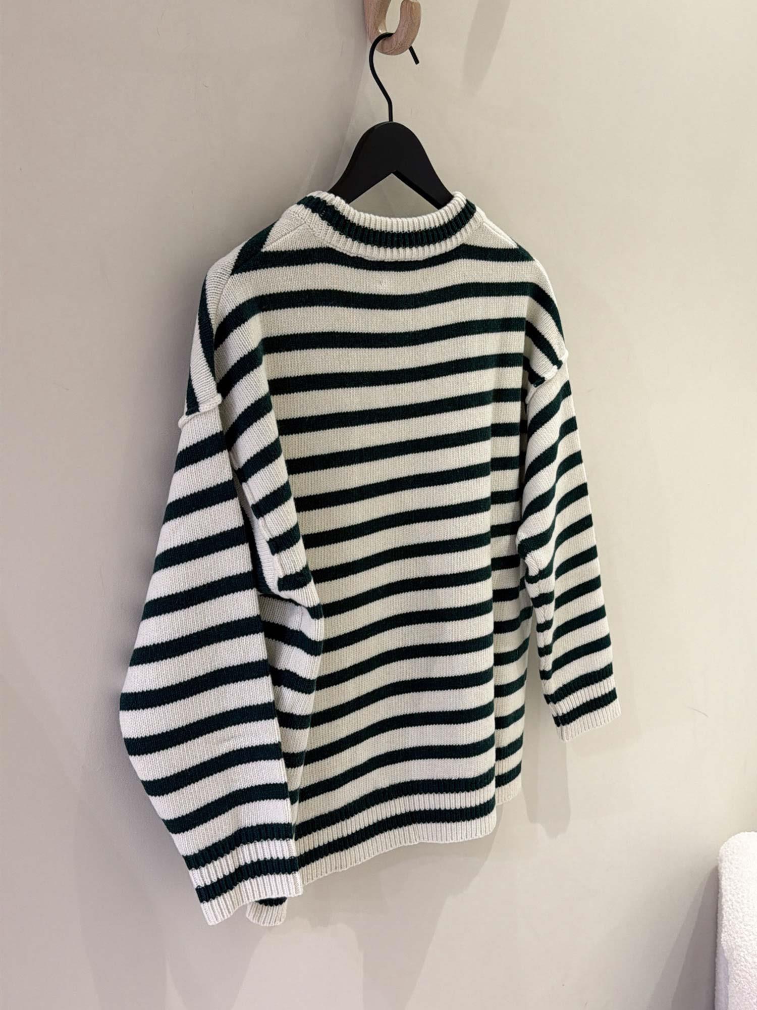 Kayne Stripe - Offwhite/Ivy Green