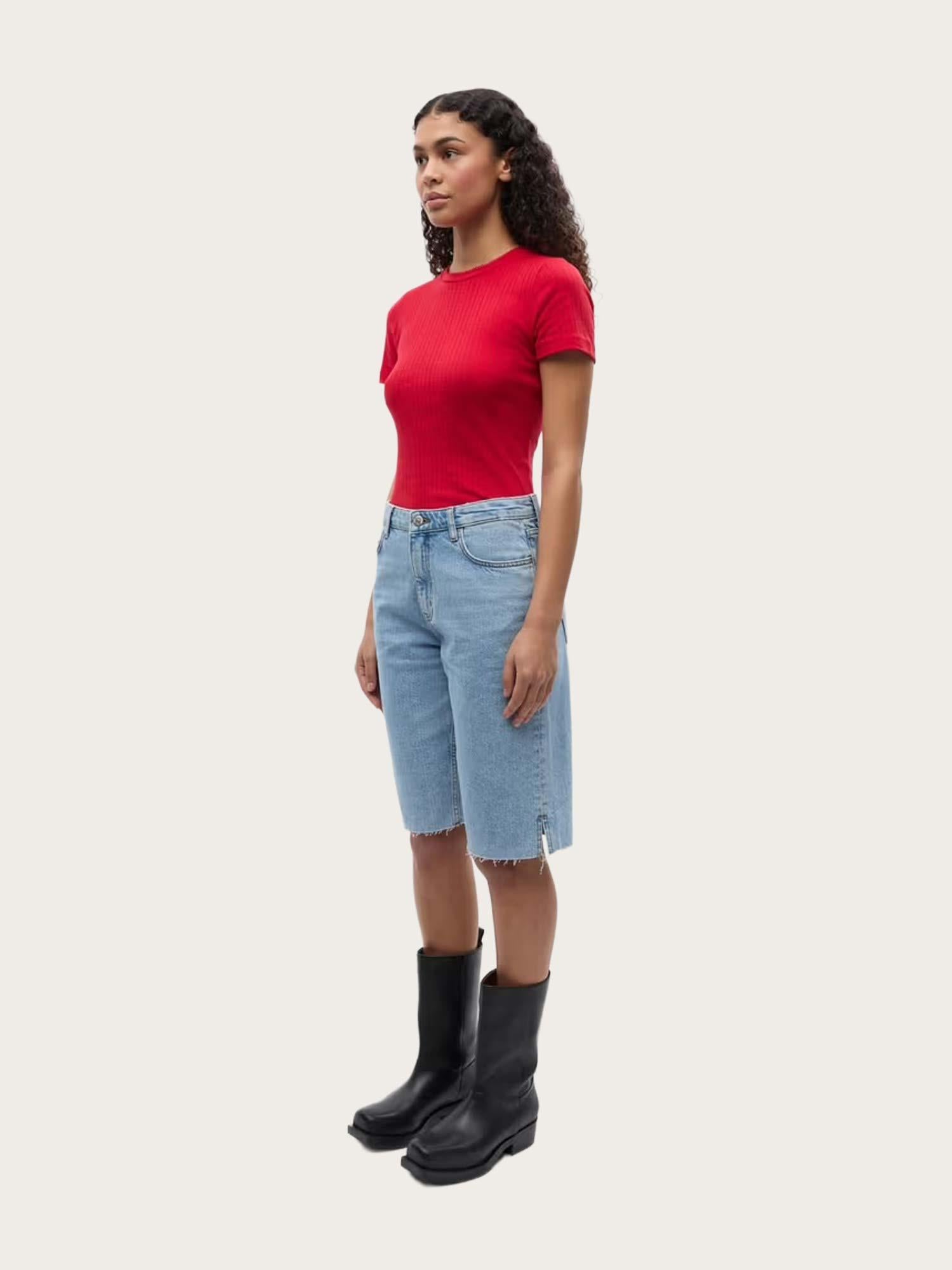 Enbree Straight Shorts - Mid Light Blue