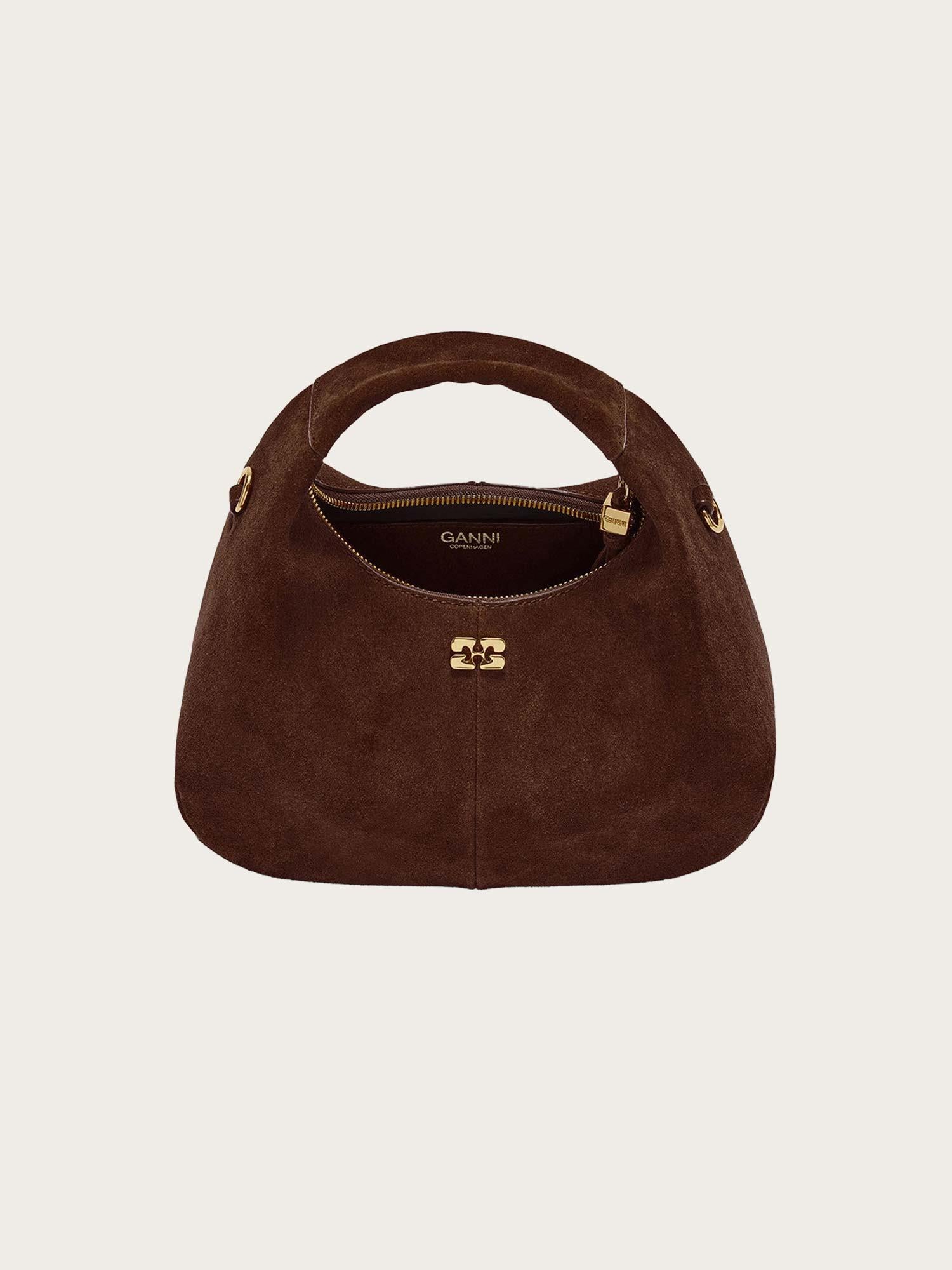 Hobo Mini Recycled Suede Pelinova - Chicory Coffee