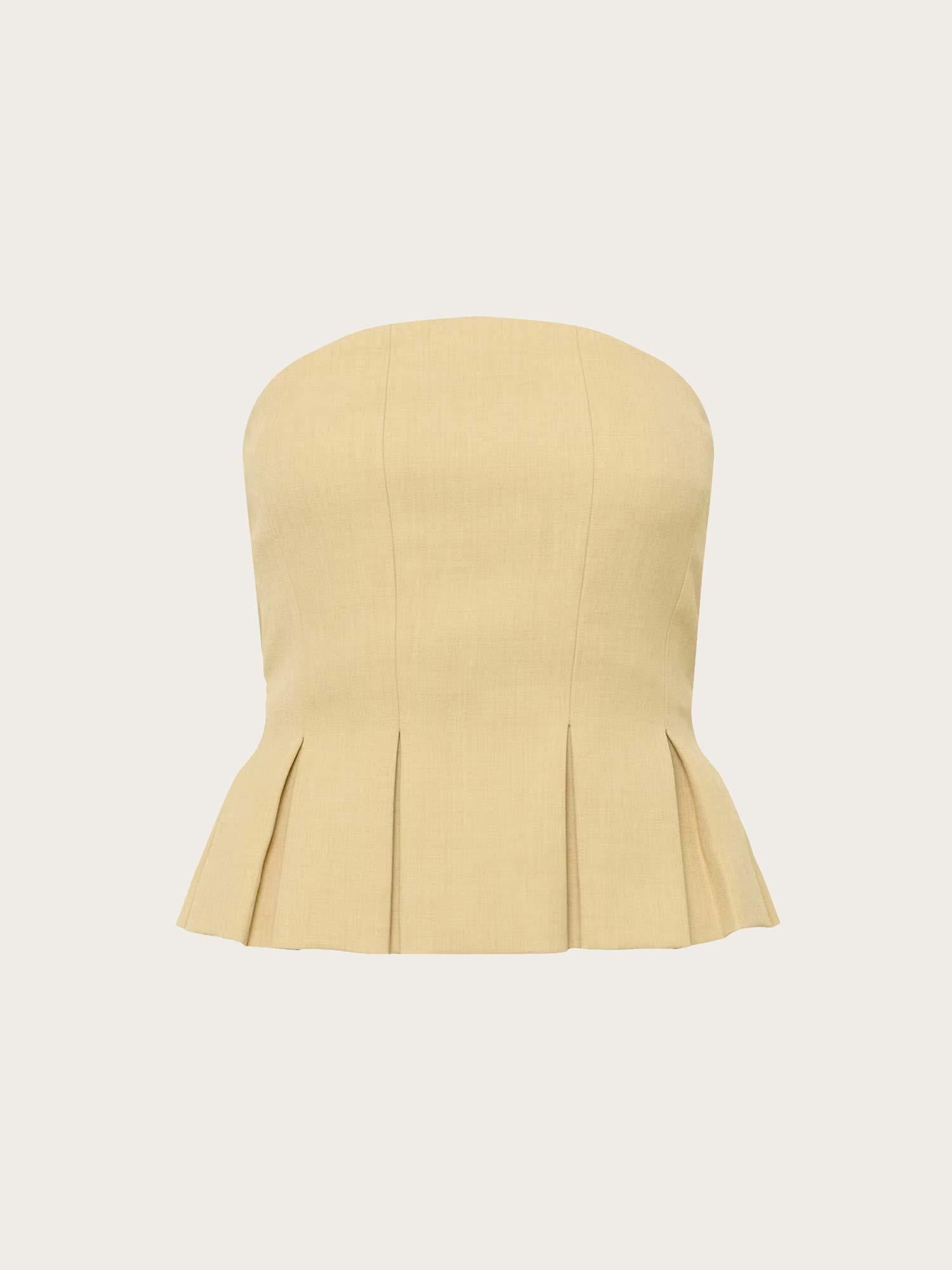 Stacy Corsage - Pale Hay Melange