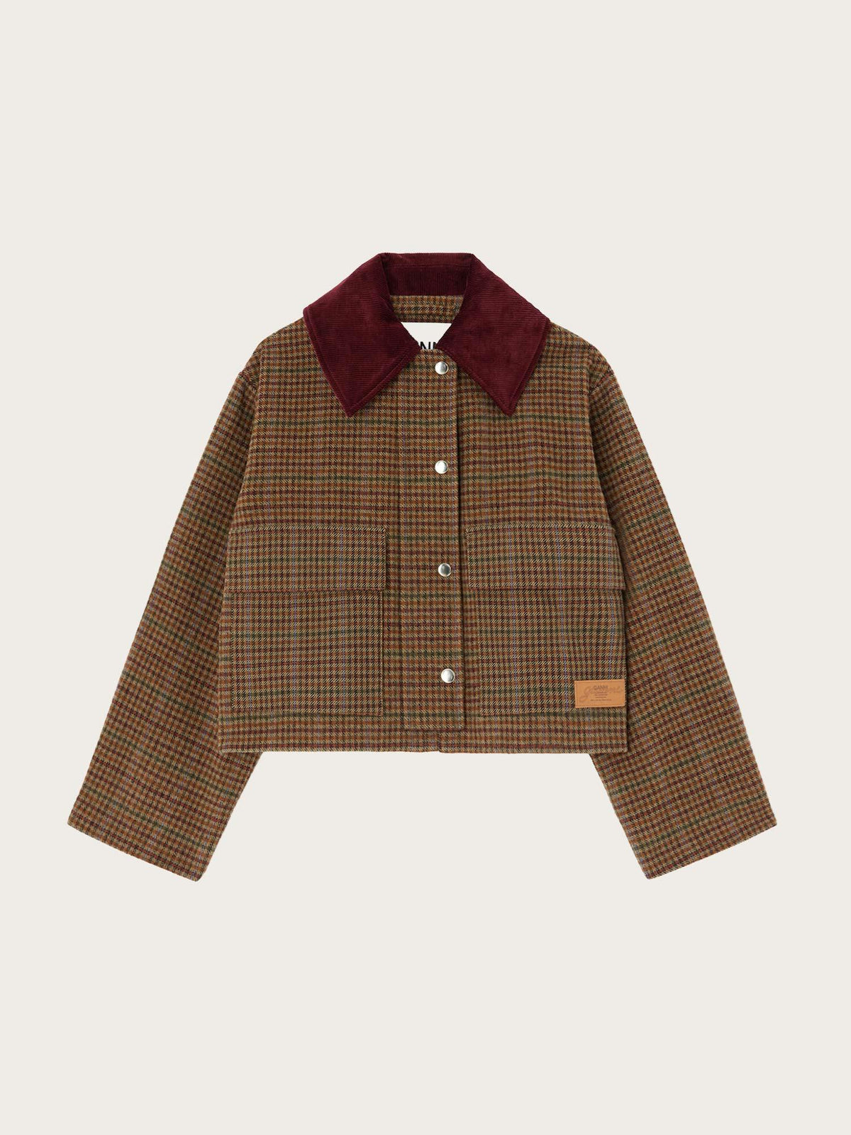 Heavy Check Twill Short Barn Jacket - Multicolor