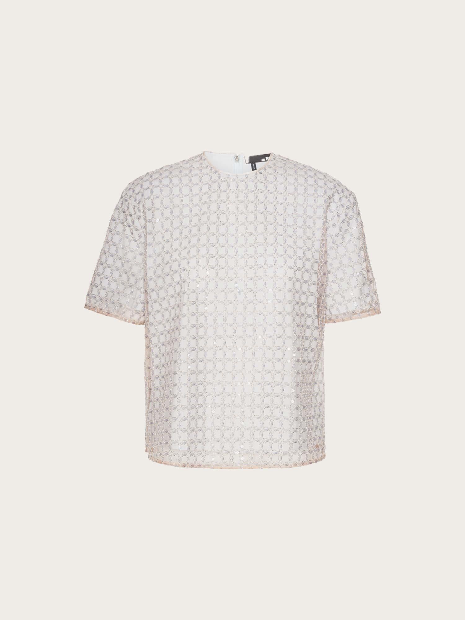 Beaded Oversized Top - Doeskin