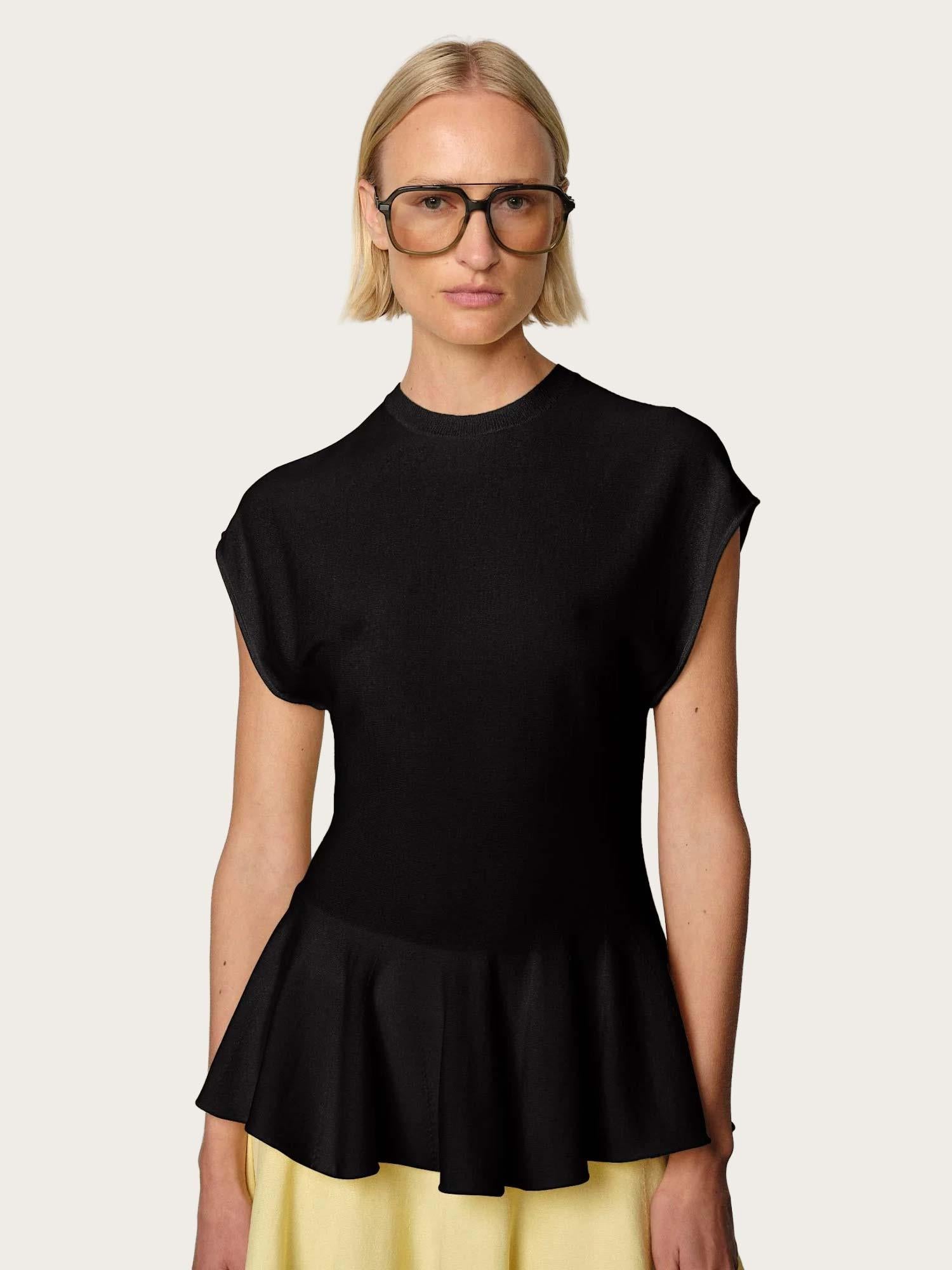 Sean Knit Blouse - Black