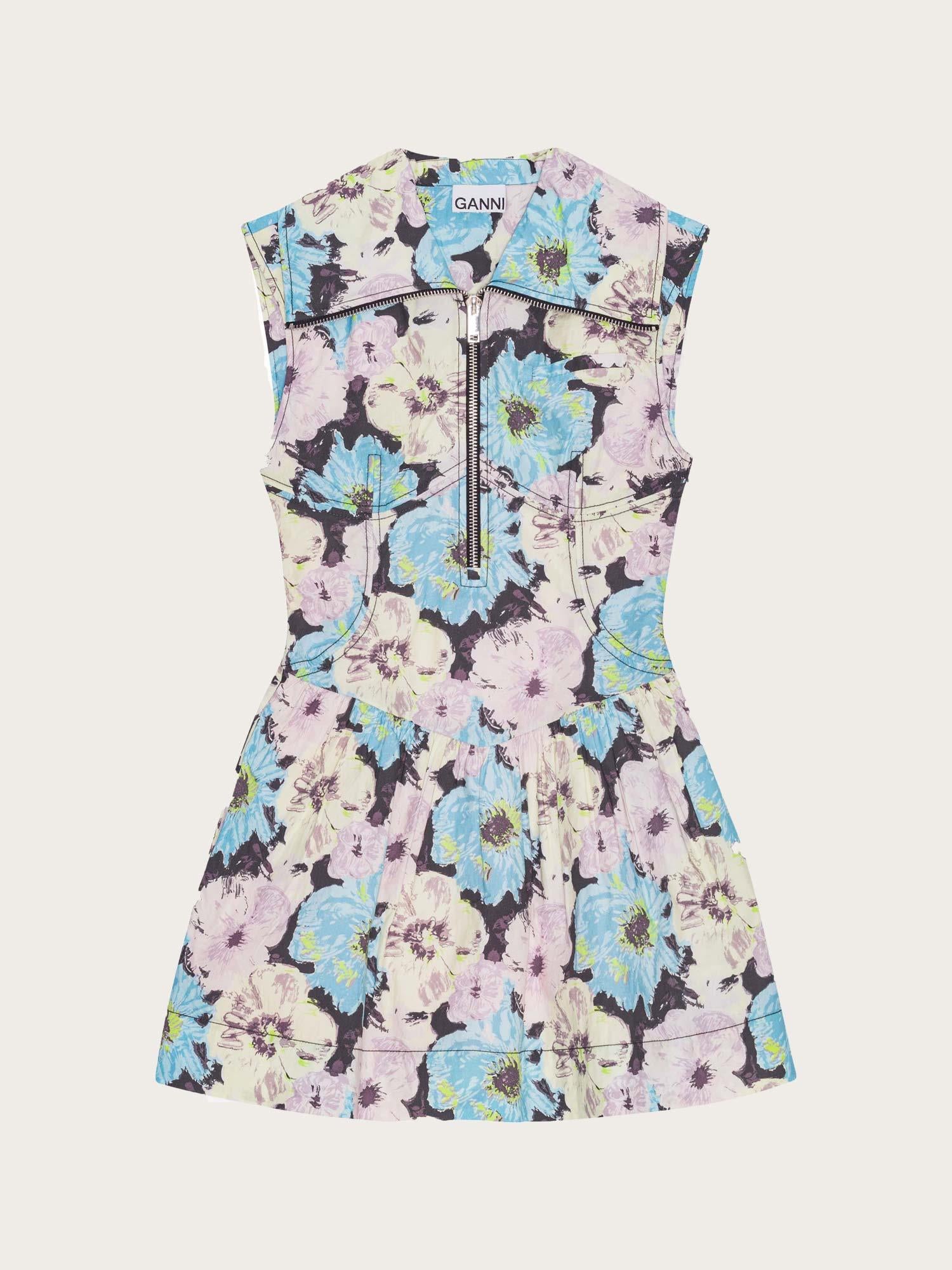 Printed Cotton Mini Dress - Multicolour