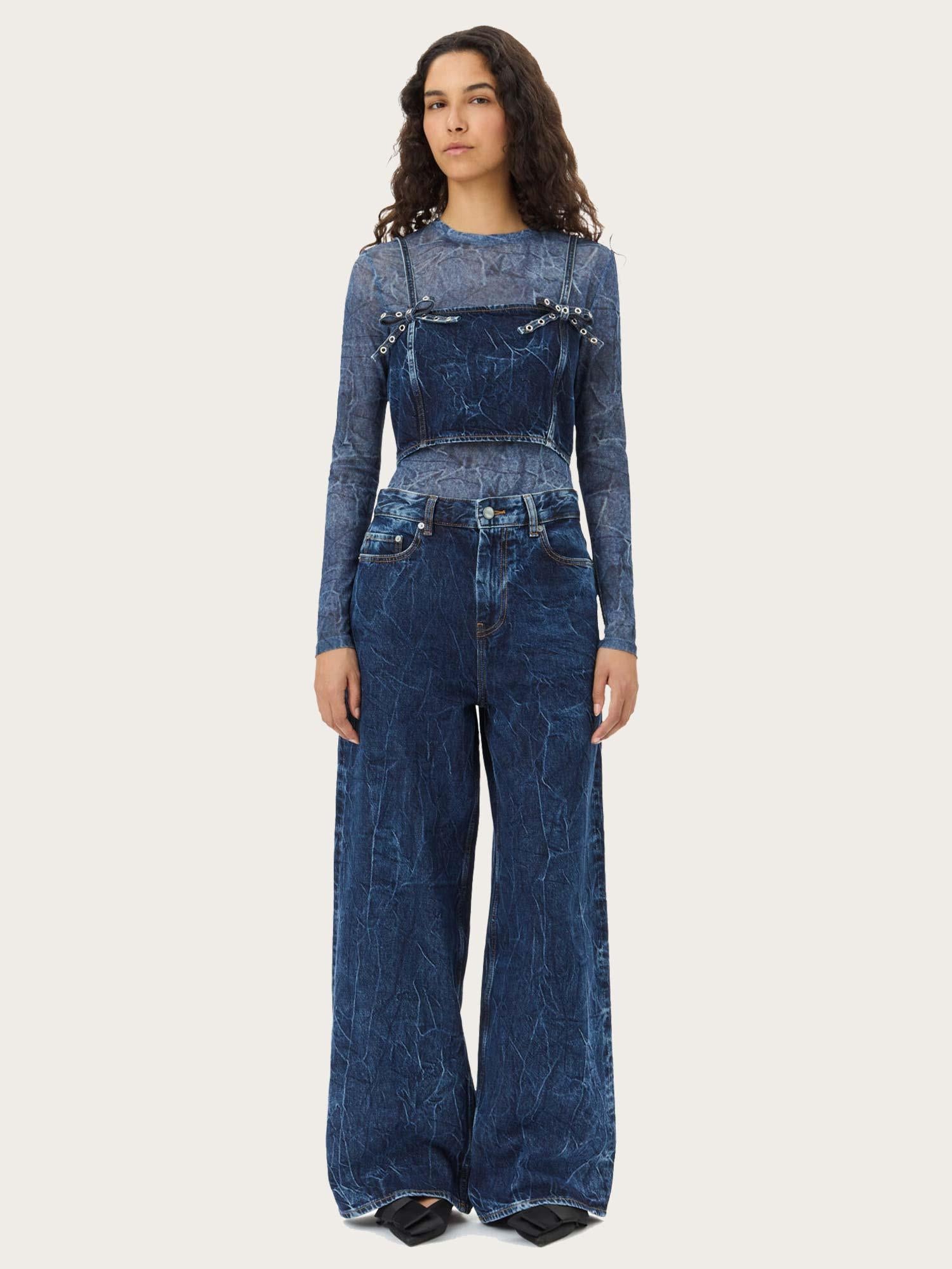 Crinkled Future Denim Marri - Mid Blue Stone