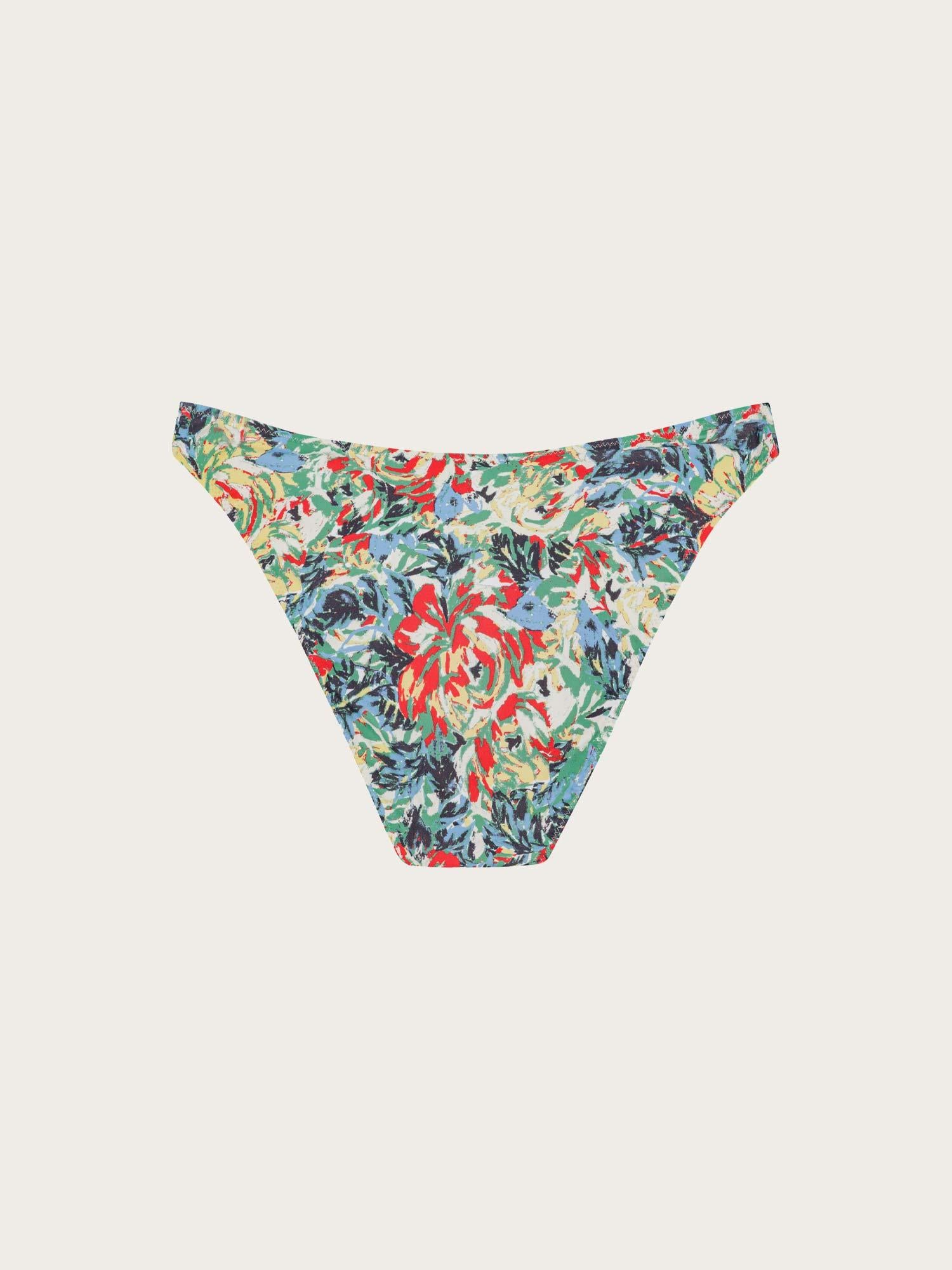A5881 Recycled Printed Lowrise Wave Bikini Briefs - Multicolor