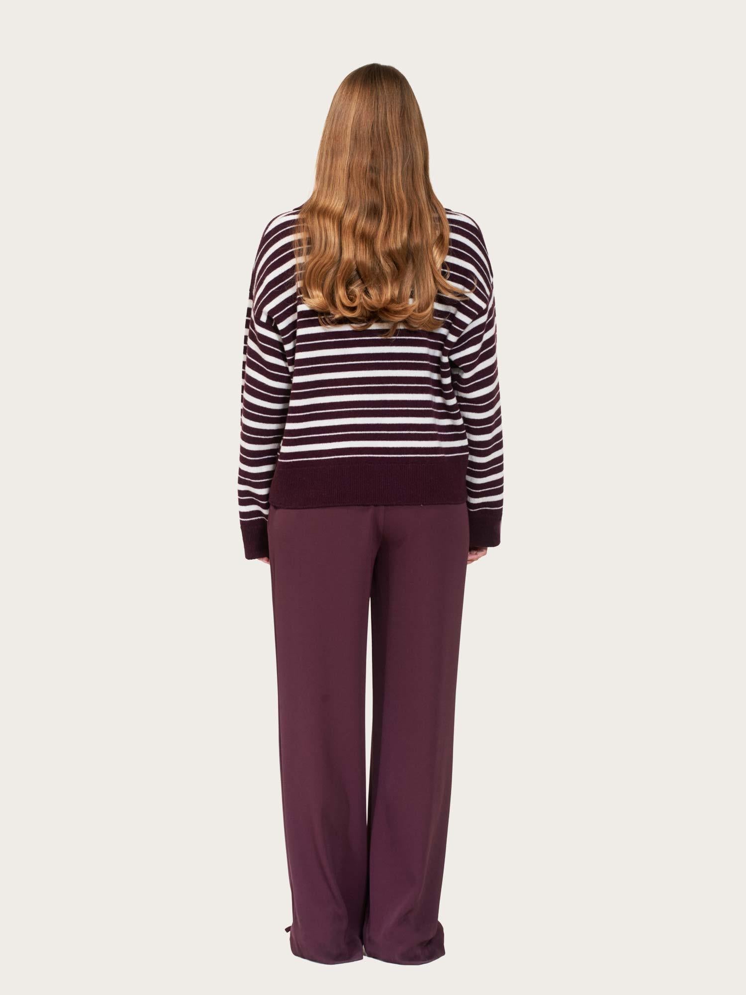 Zely Stripe - Dk Burgundy/Offwhite