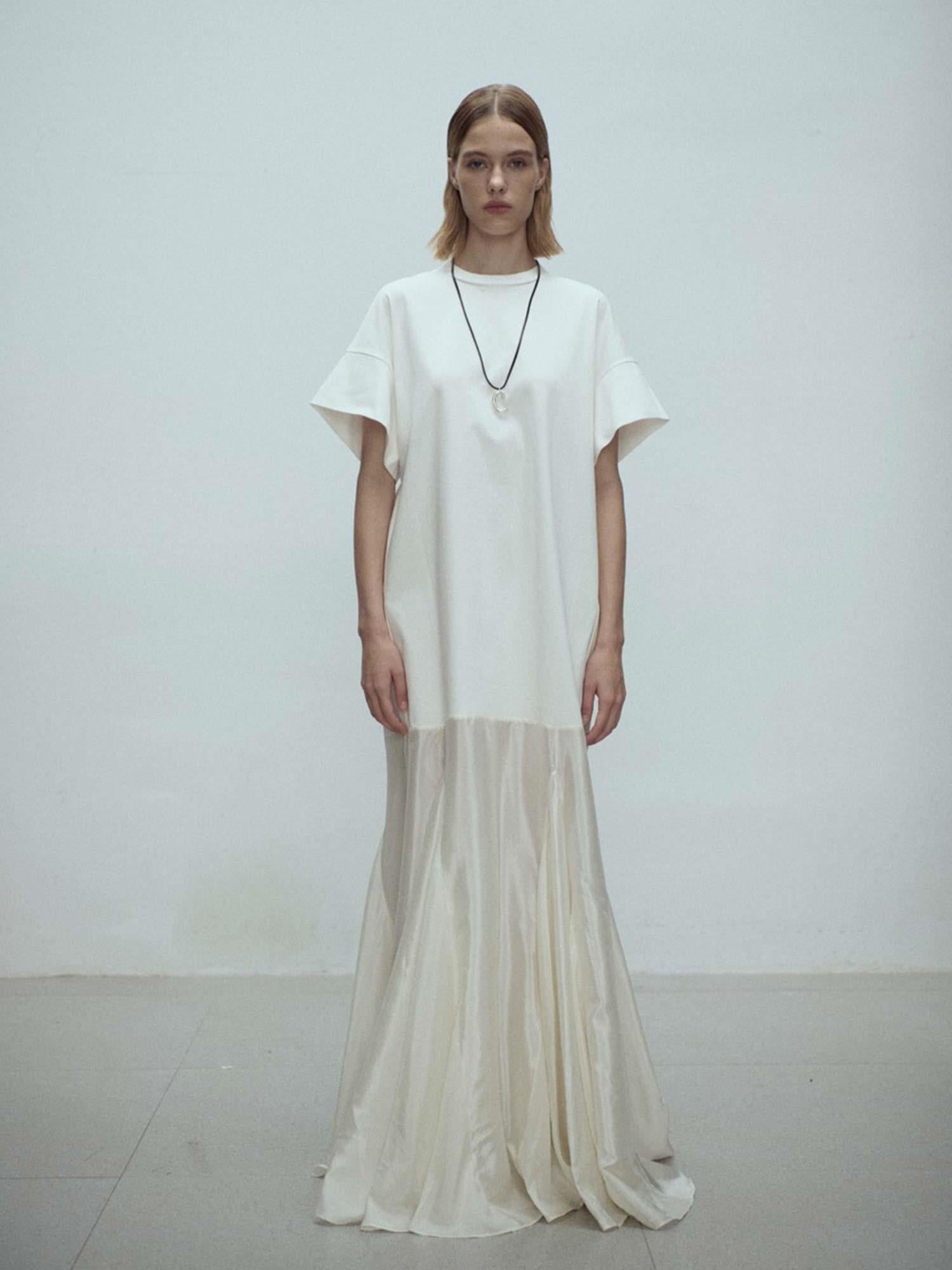 Irene Oversized Flared Dress - Ivory