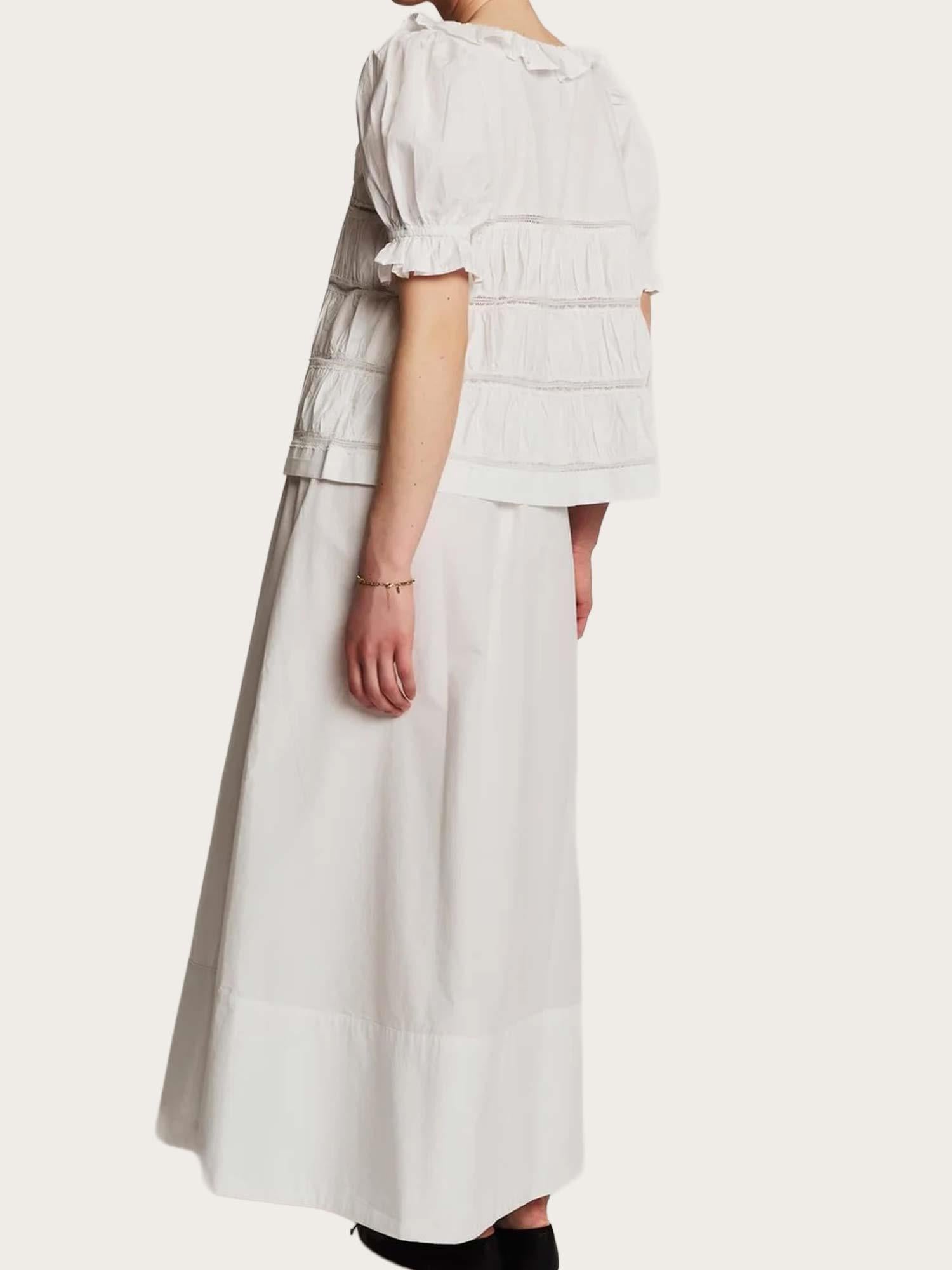 Poplin Maxi Skirt - White