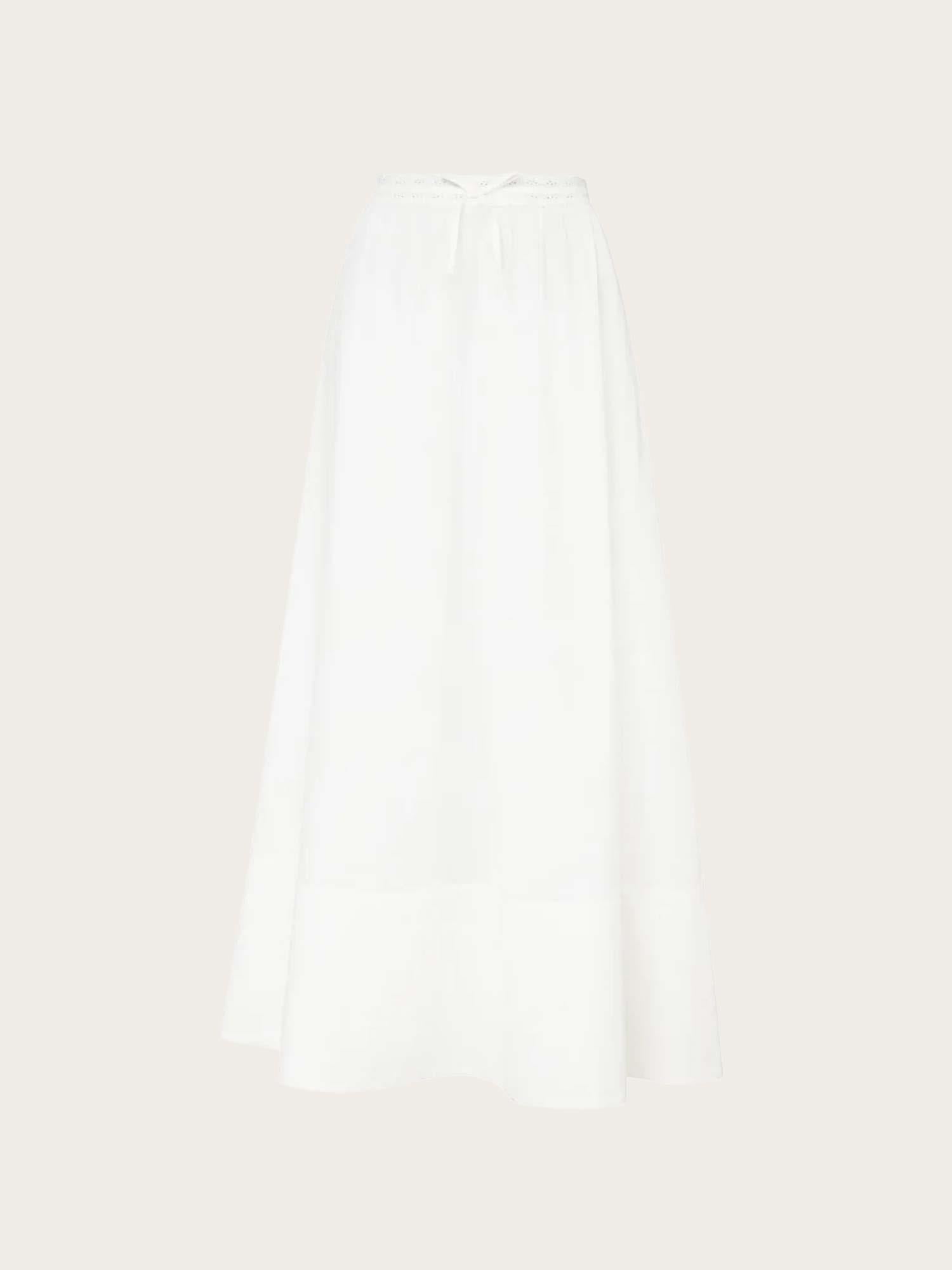 Poplin Maxi Skirt - White