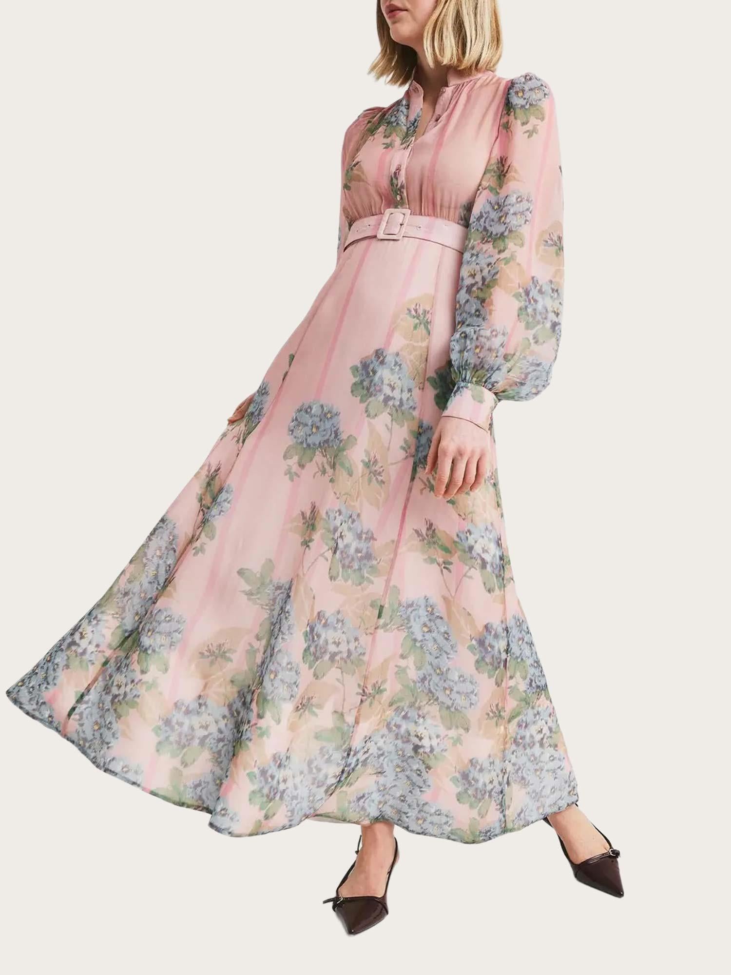 Organza Belt Dress - Blue Wallpaper