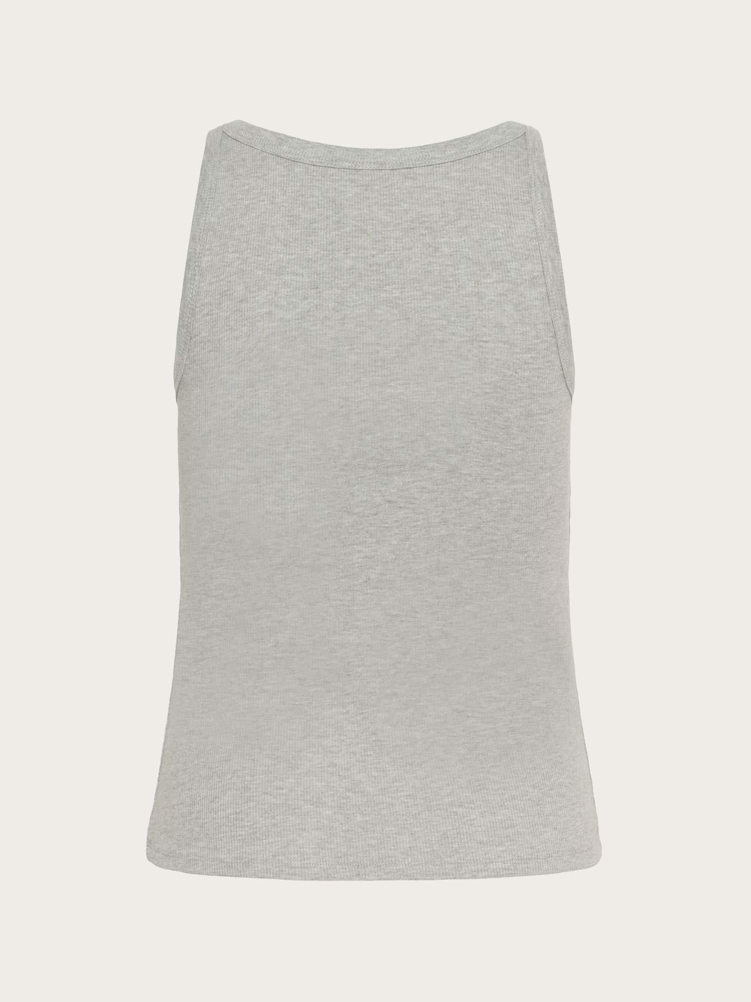 Drew sl Mel Top - Grey Melange
