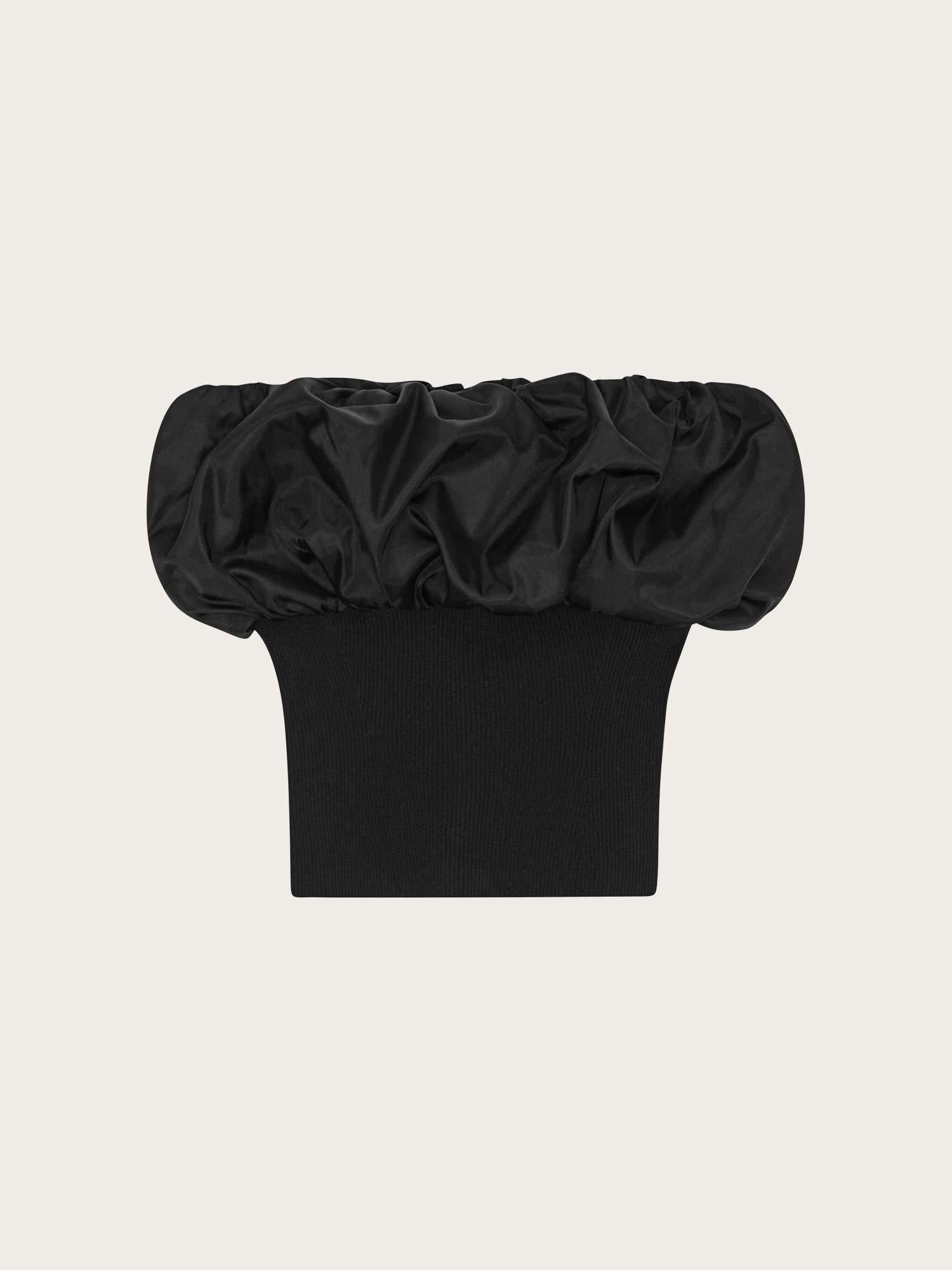 Melange Knit Top - Black