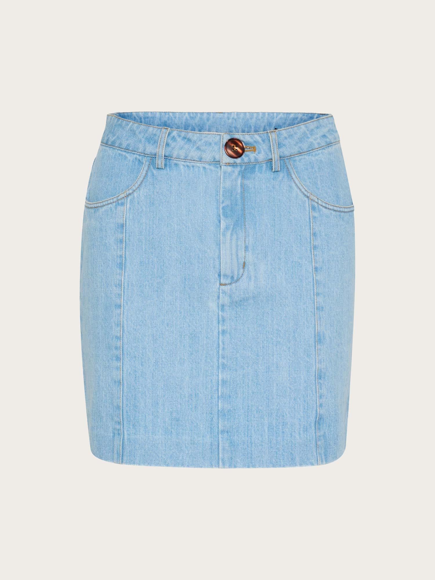 Vella Short Skirt - Light Blue Washed