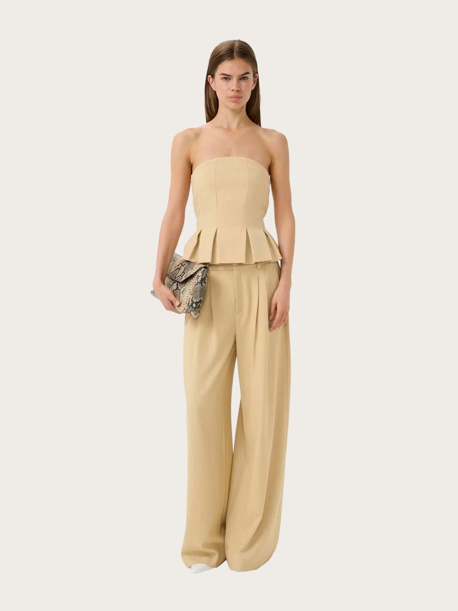 Stacy Corsage - Pale Hay Melange