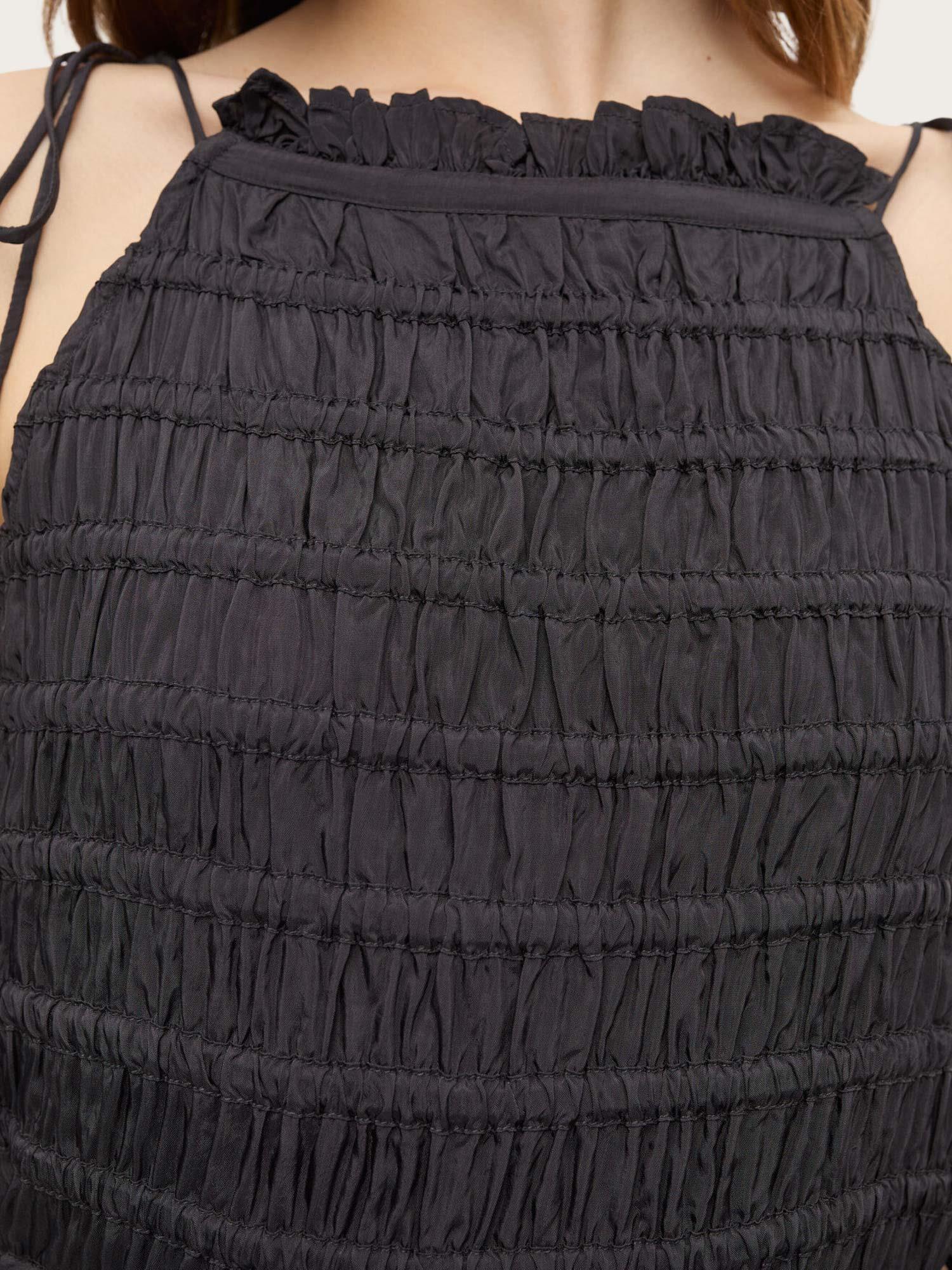 Viscose Habotai Maxi Smock Slip Dress - Phantom