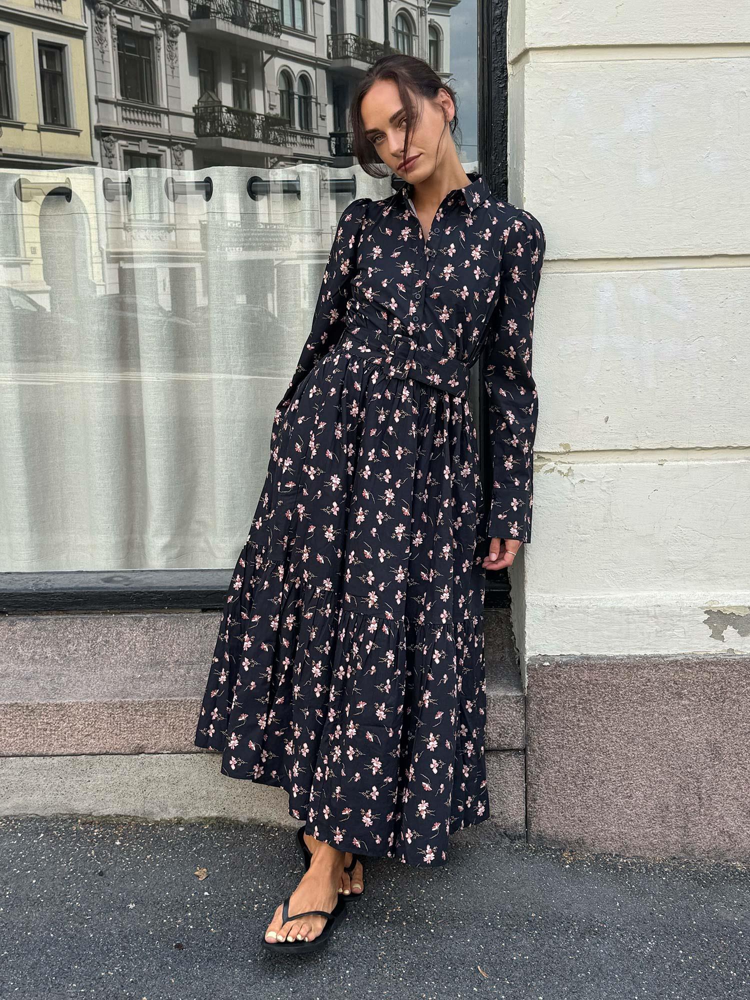 Poplin Shirt Dress - Petals