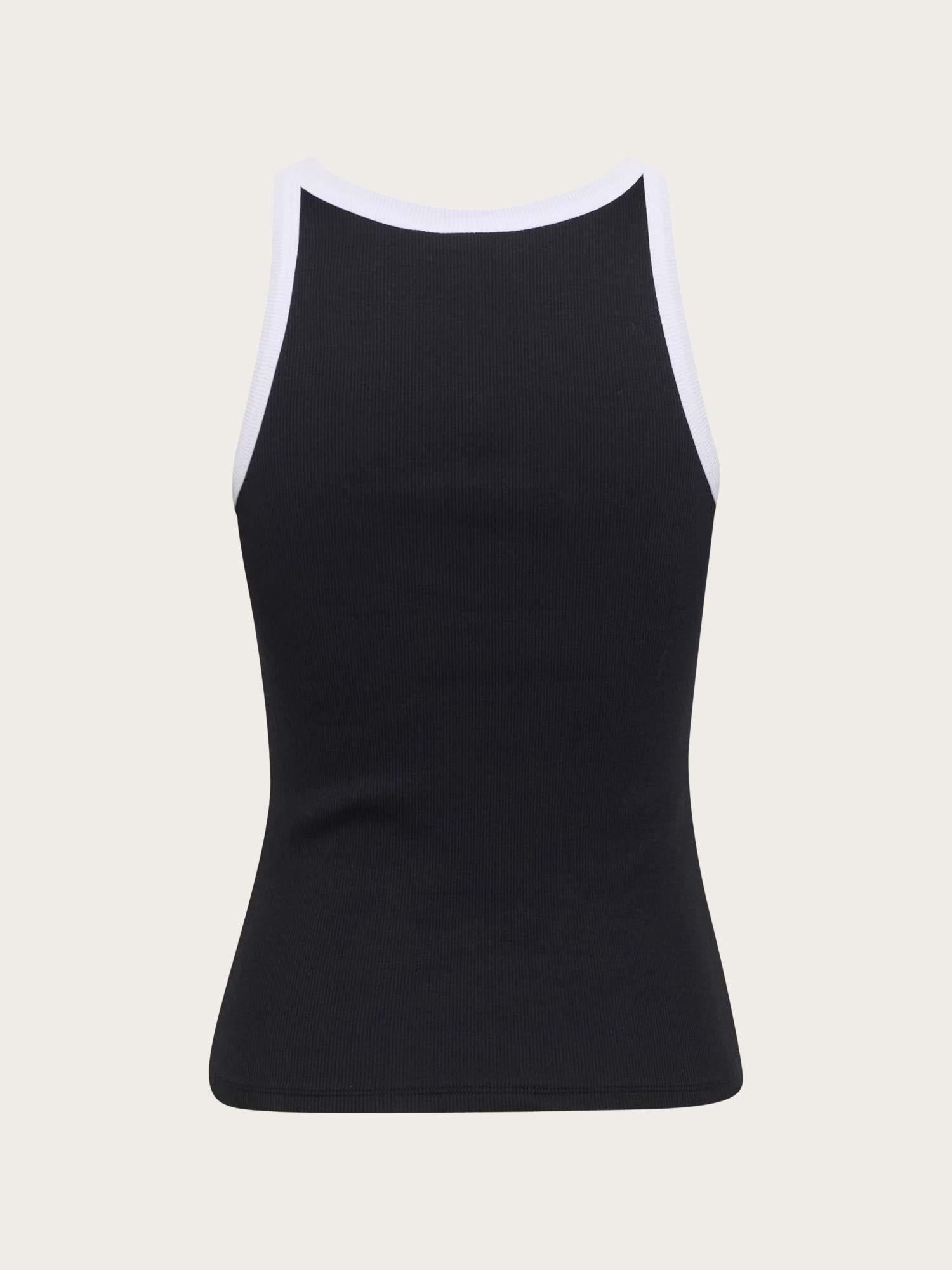 GZdrew Contrast Logo Top - Black