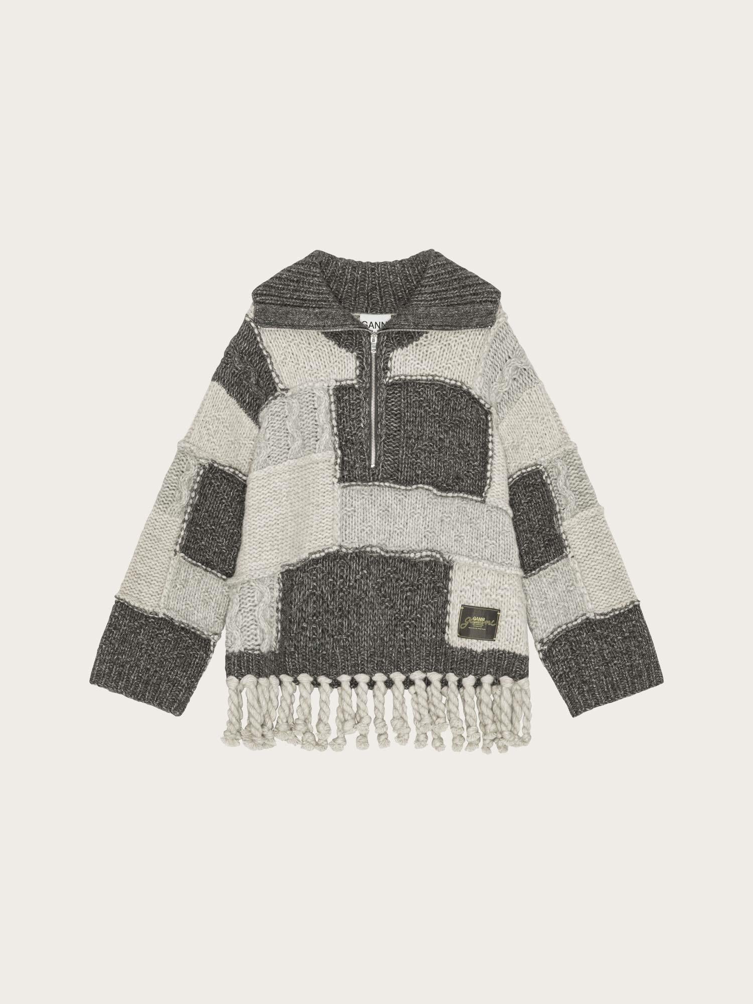 K2508 Wool Cotton Bubble Sweater - Multicolor