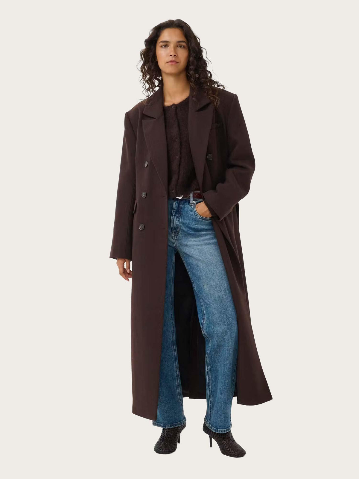 Venja Long Coat - Ganache