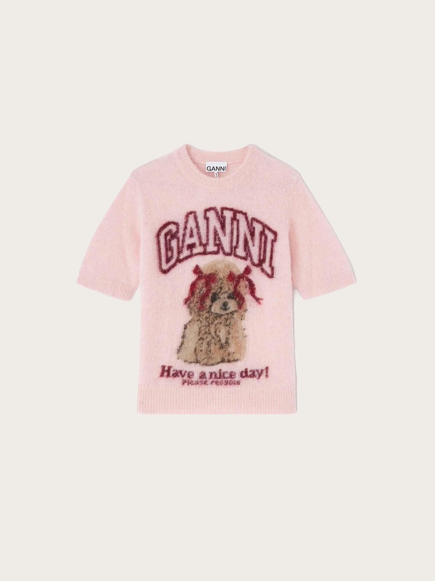 Brushed Alpaca Graphic T Shirt - Chalk Pink