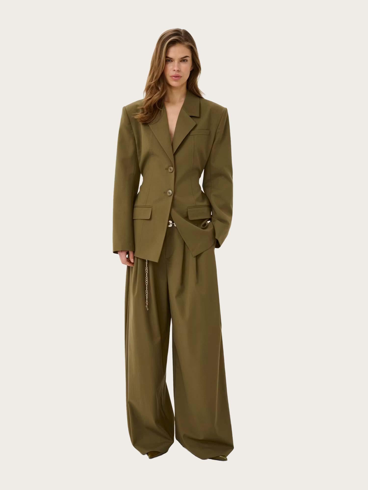 Olivia Blazer - Military Olive