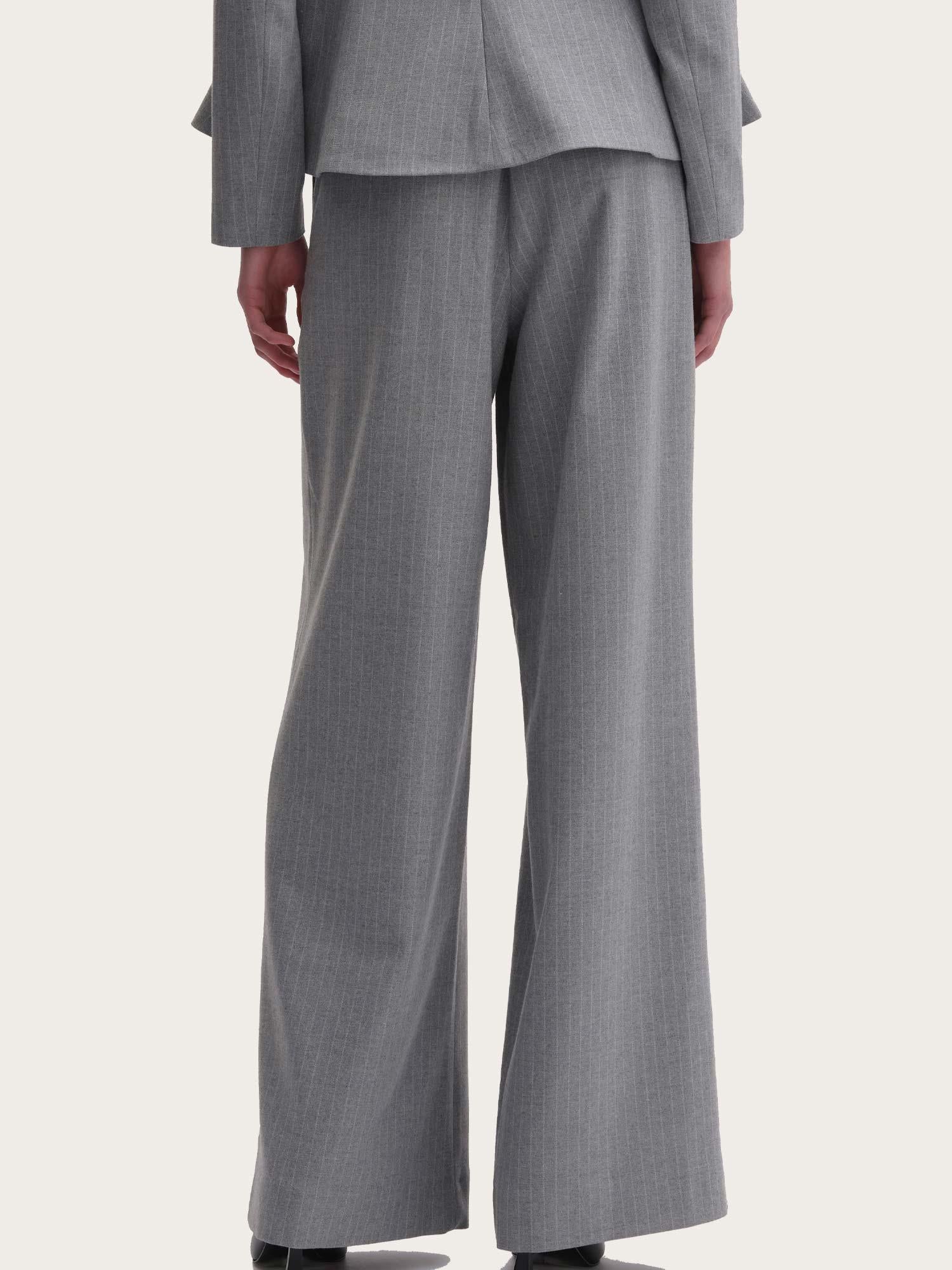 Wide Suiting Pant - Titanium Comb