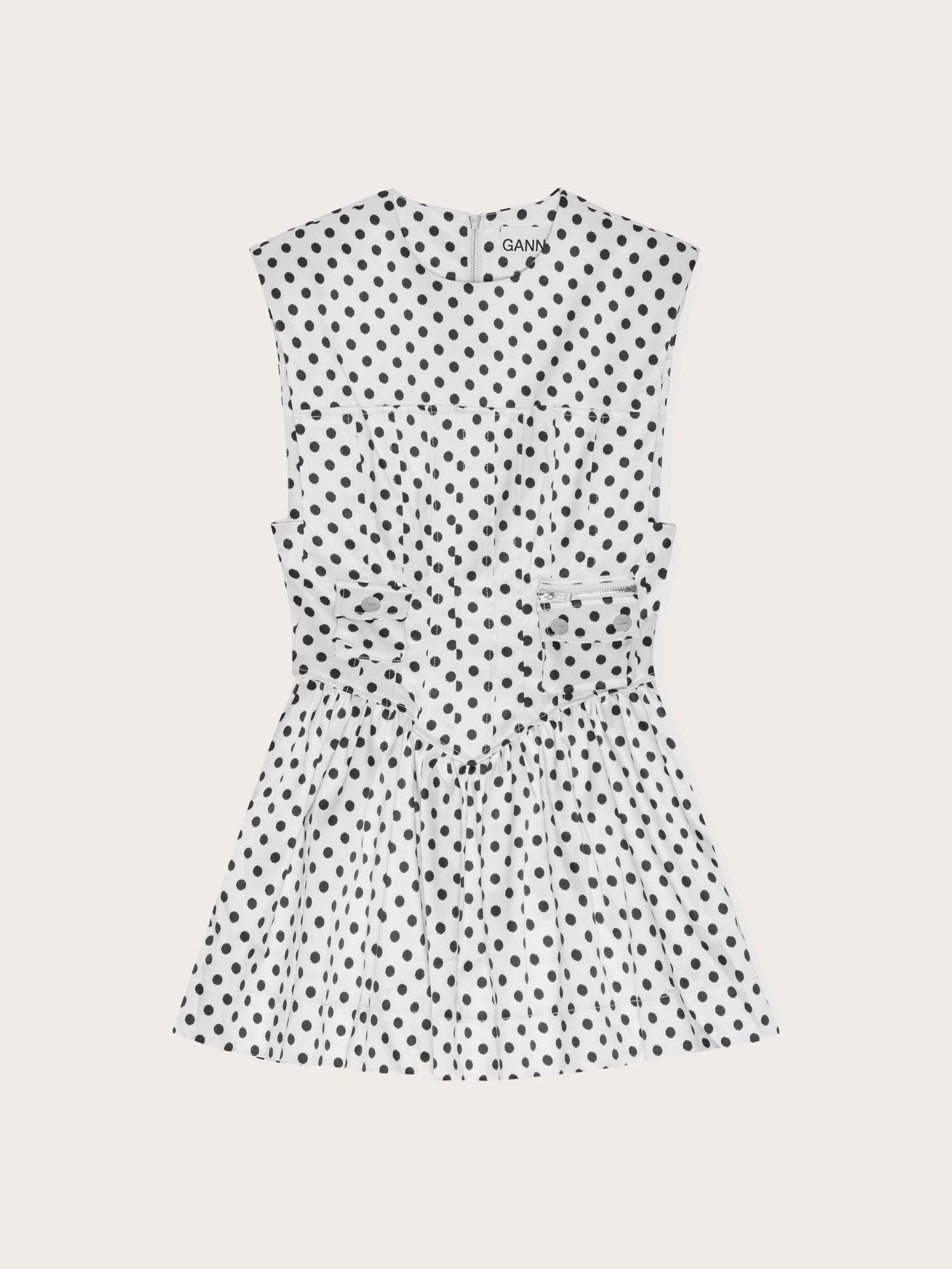 Printed Double Satin Corset Mini Dress - Egret