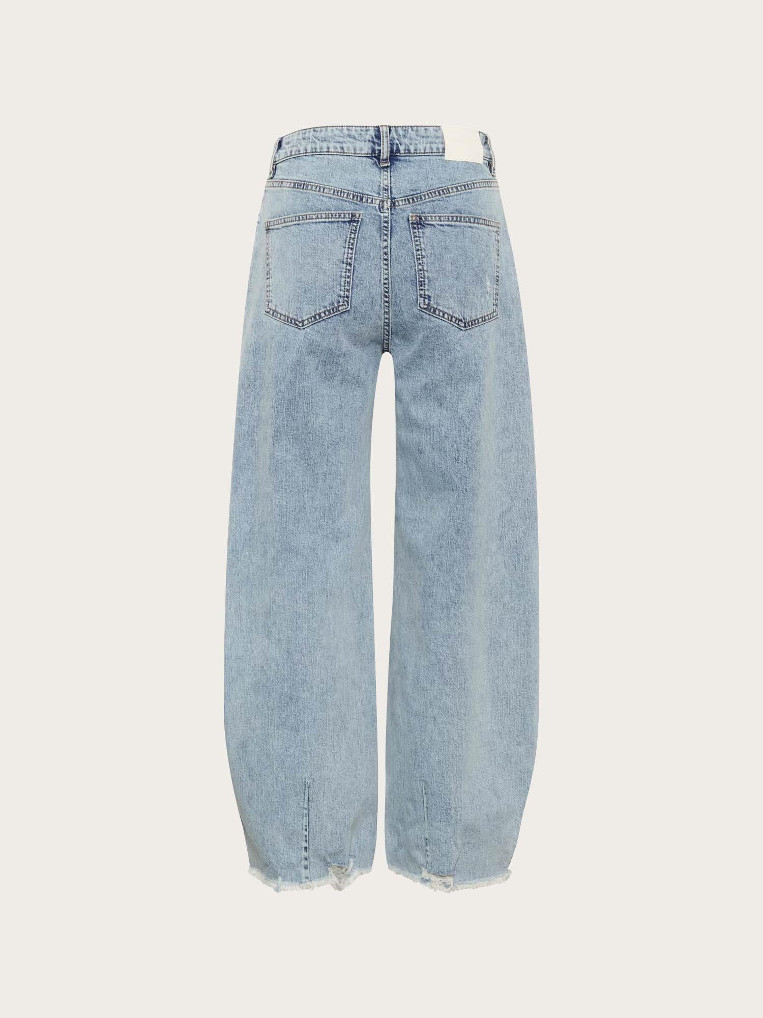 Dea mw Barrel Jeans - Light Blue Denim