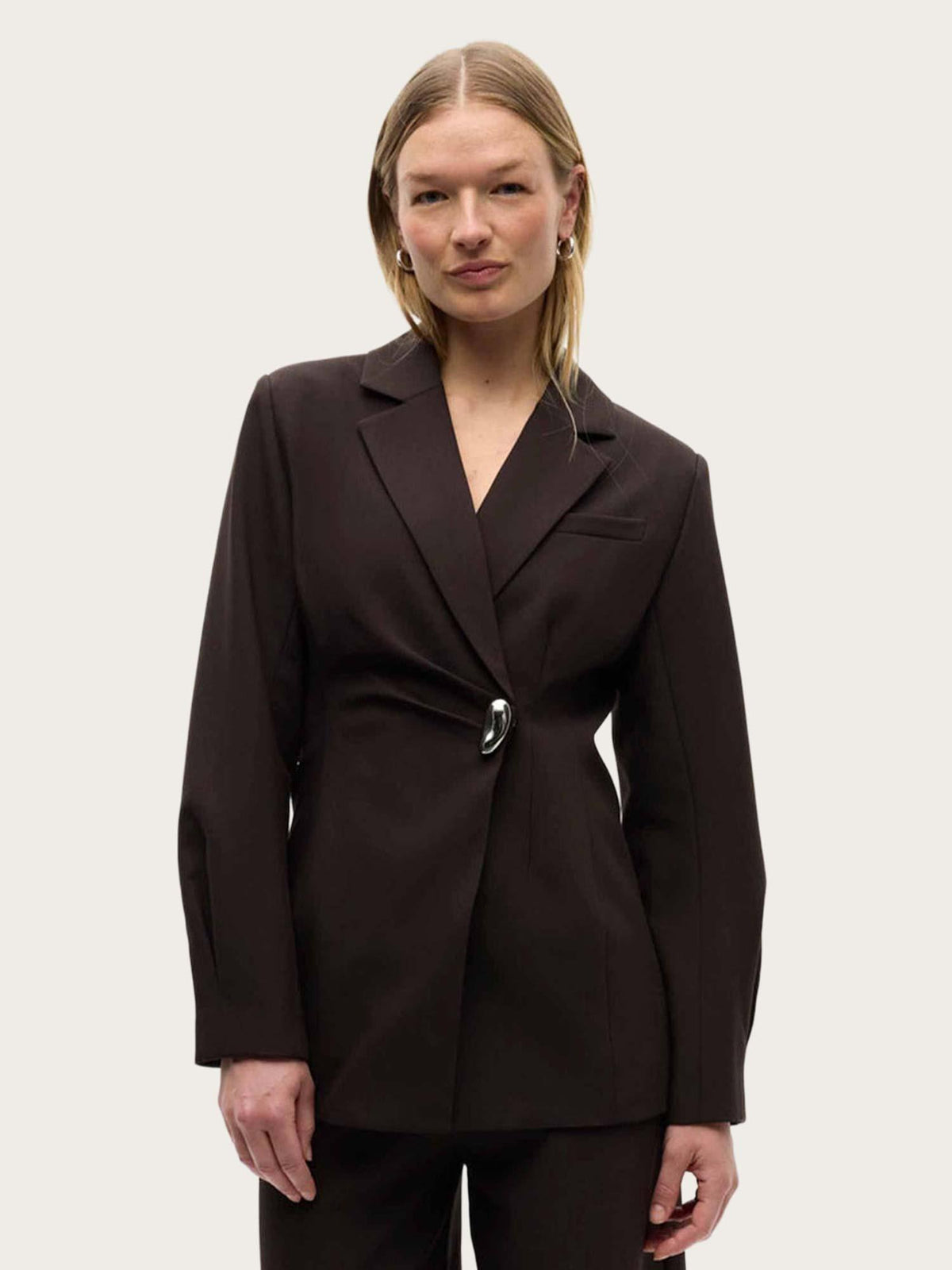 Enaugustine Buckle Blazer - Chocolate Torte