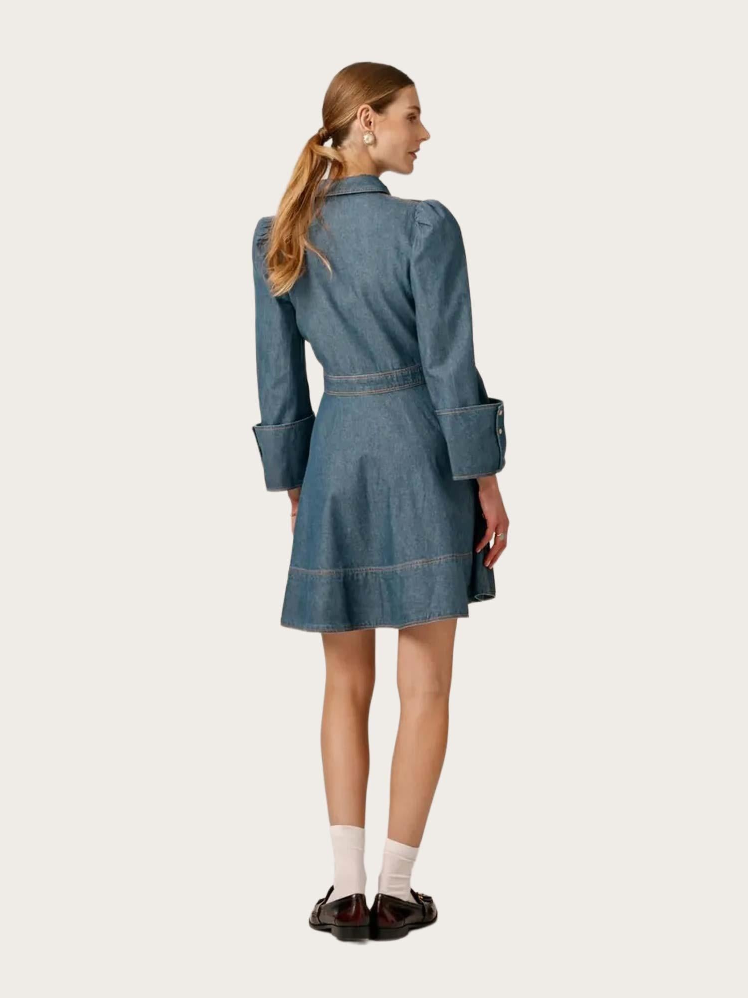 Denim Mini Dress - French Blue