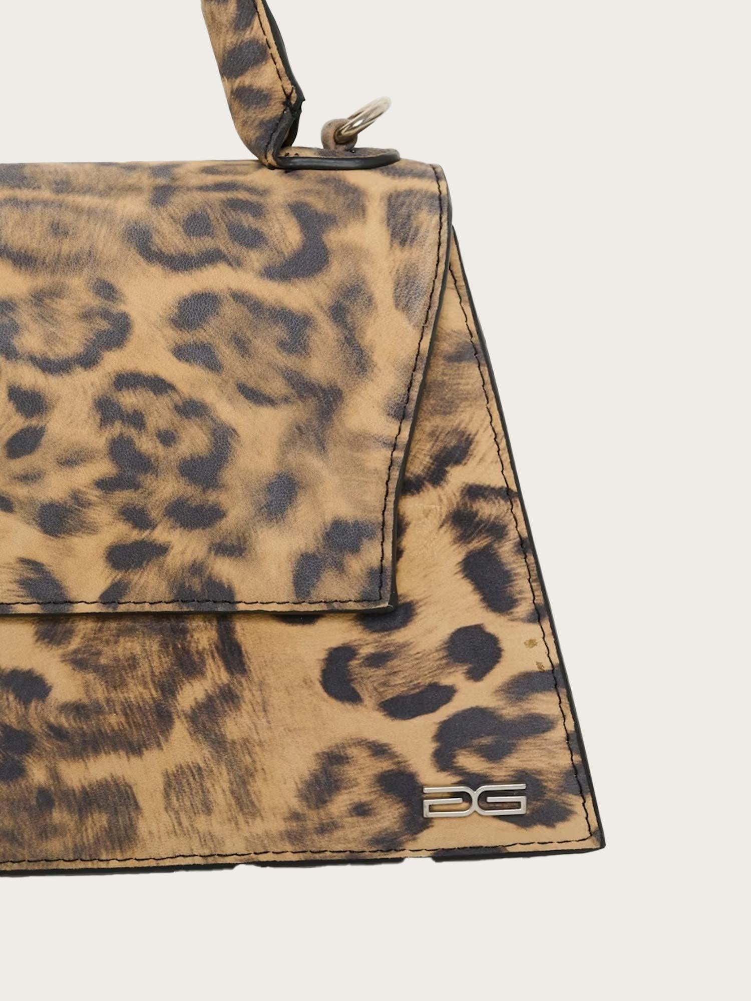 Harvey P Bag - Leopart Print Leather