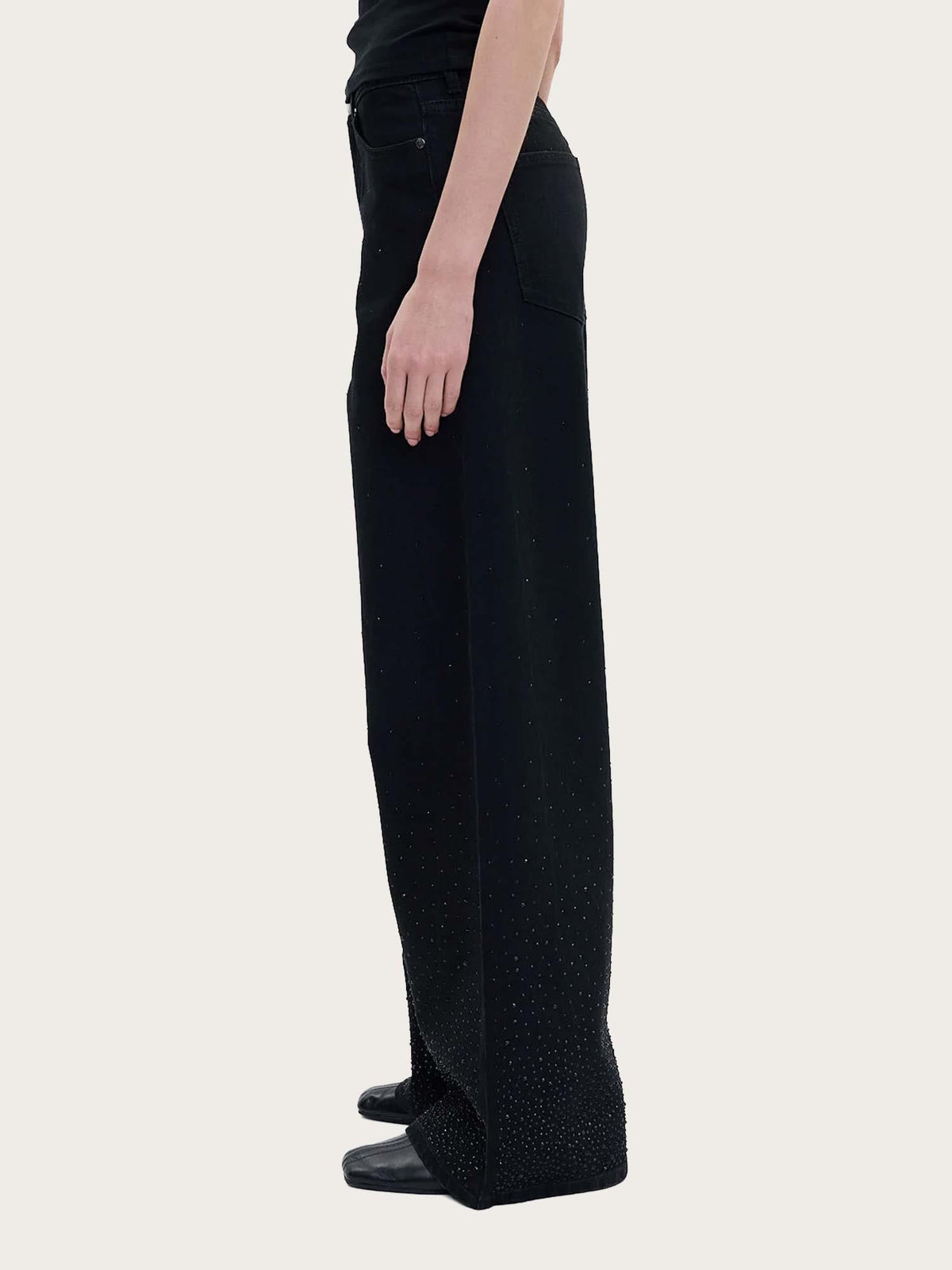 AbbyFV 768 Long - Black Rhinestone