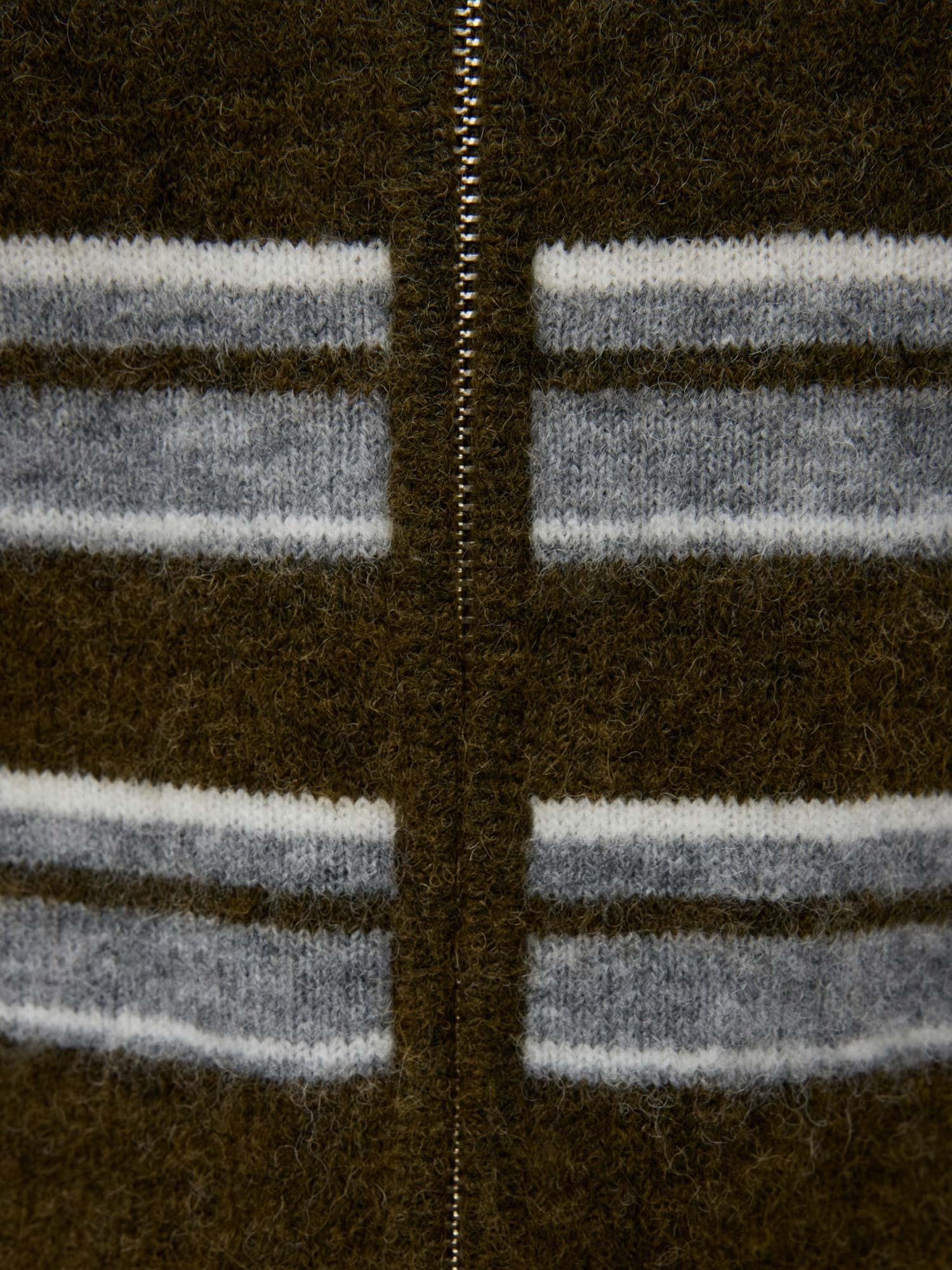 Enbessie Ls Cardigan - Olive Stripe