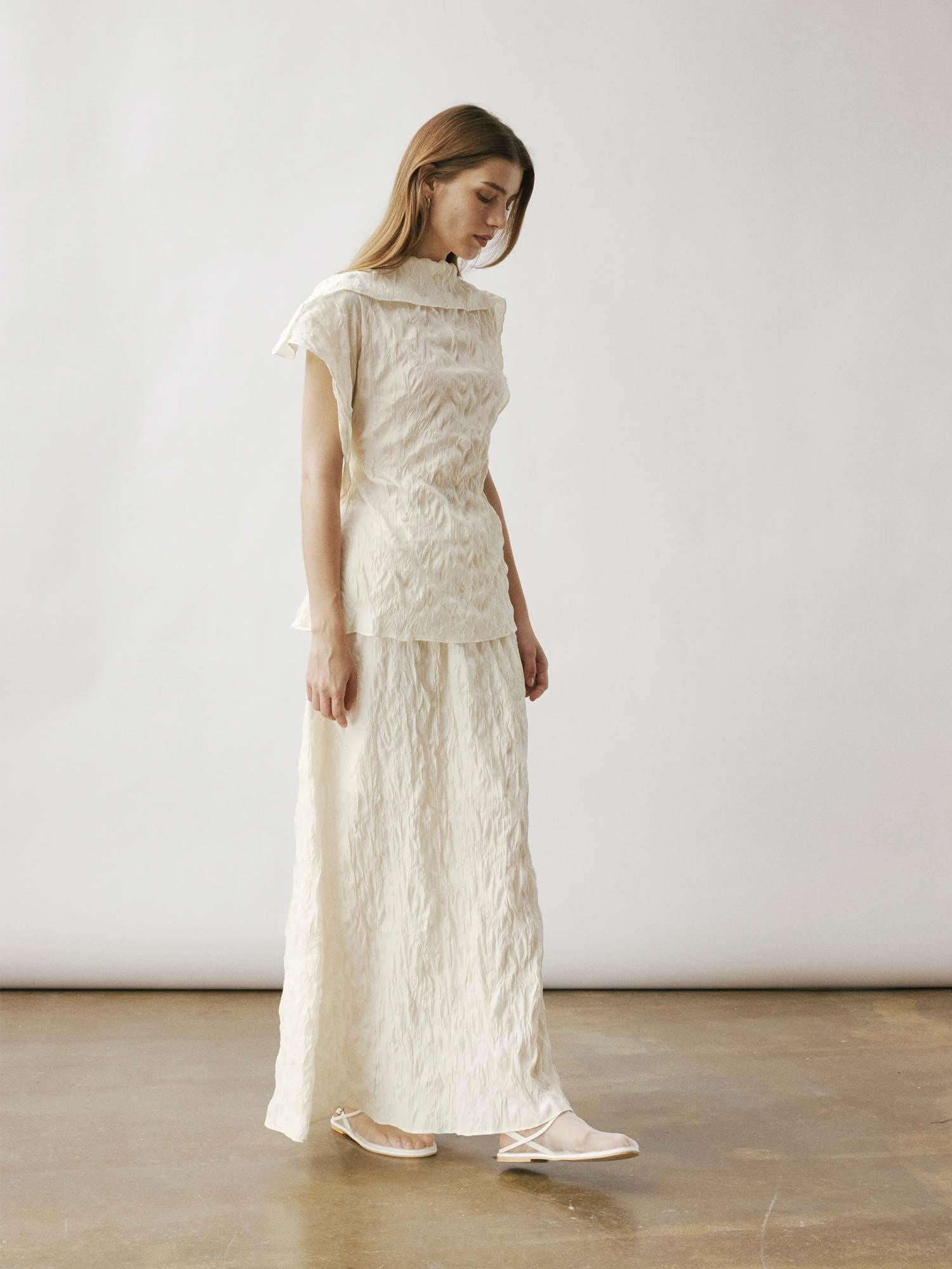 Amit Flap Top - Ivory