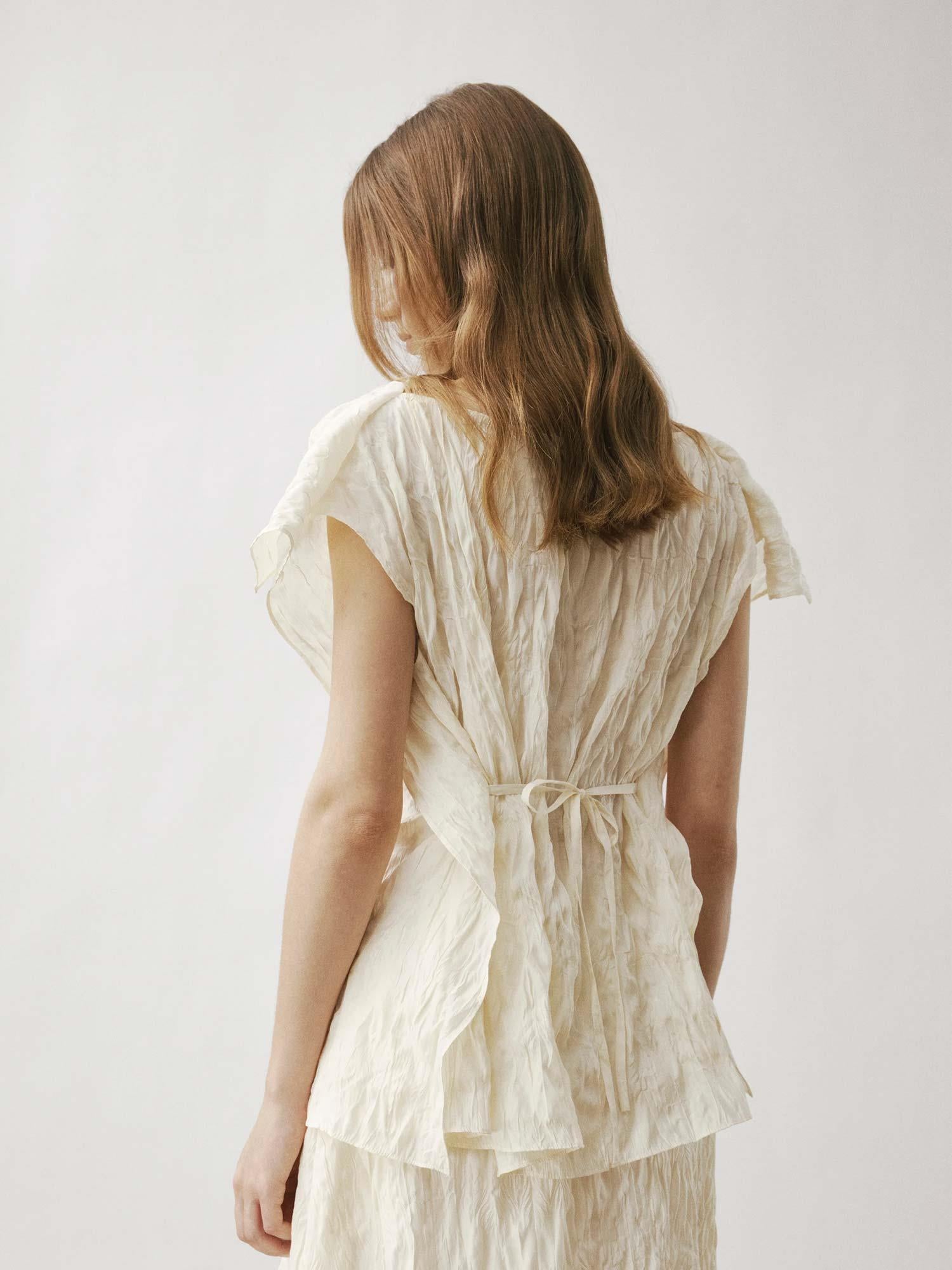 Amit Flap Top - Ivory