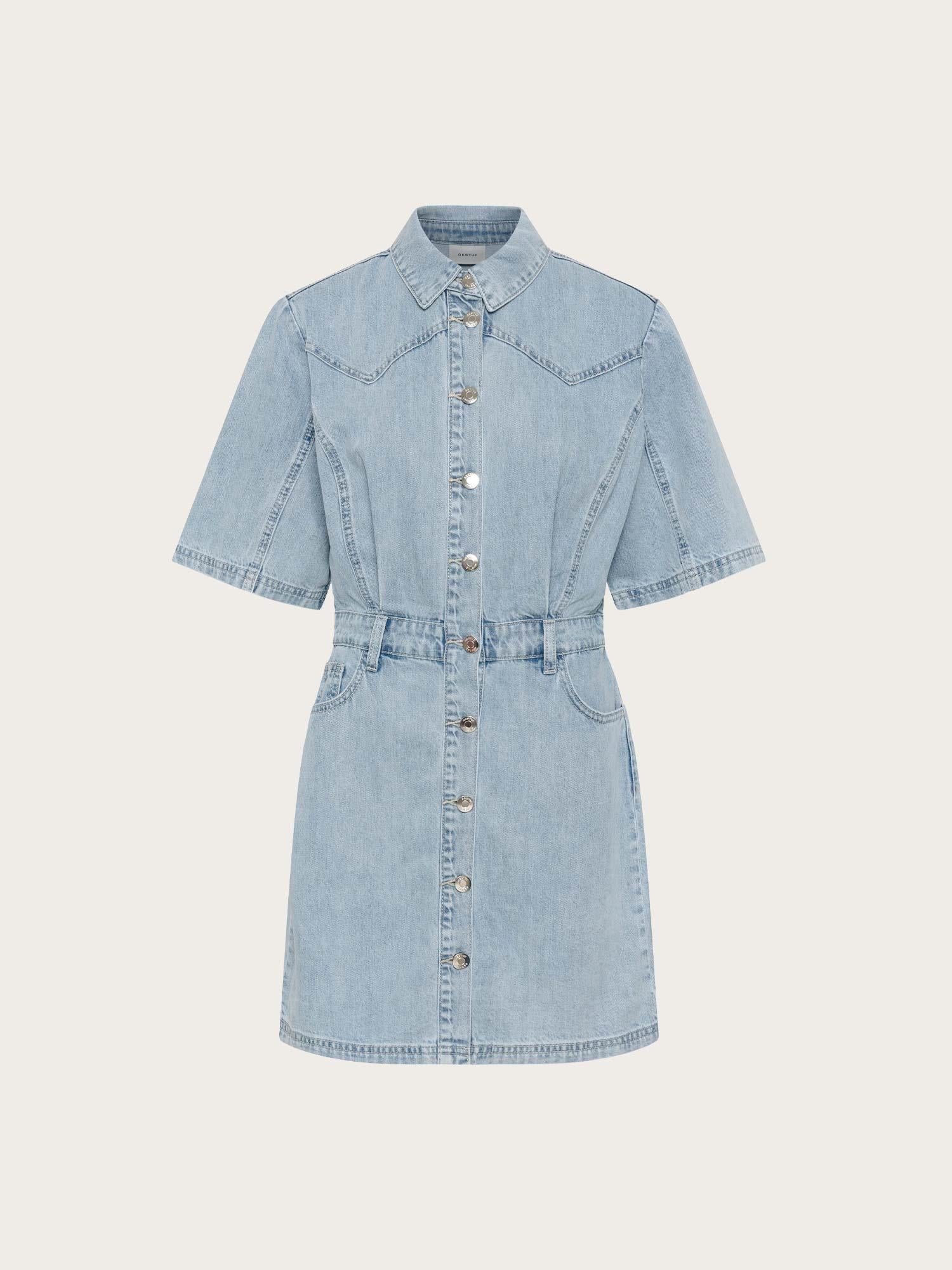 Monie Dress - Light Blue Denim