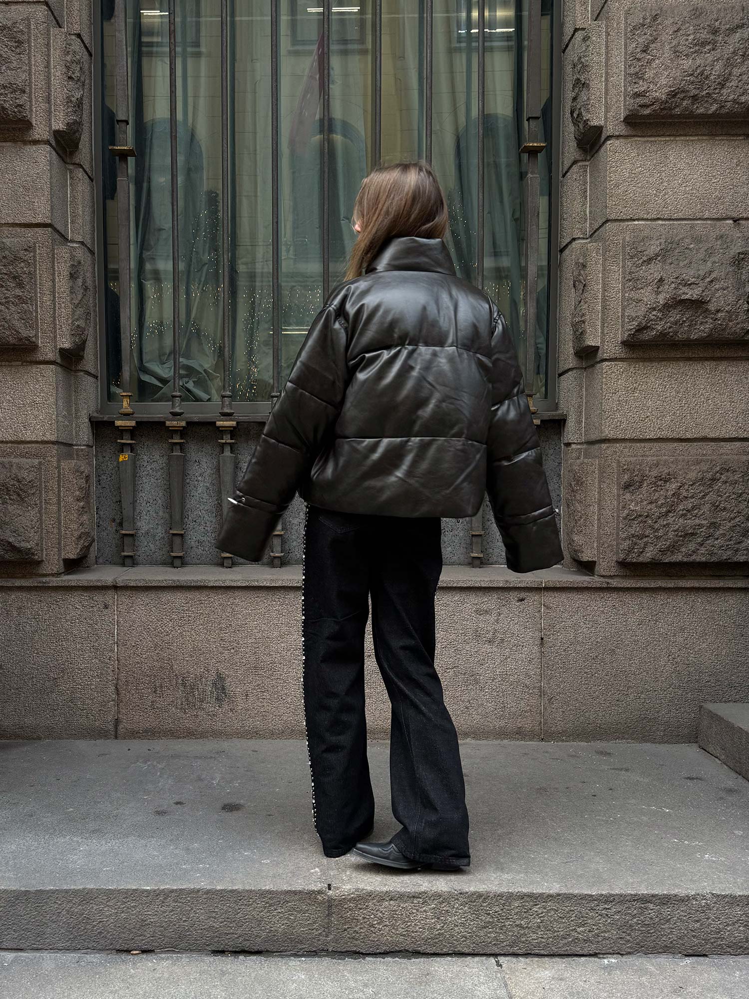 Ensini Jacket - Grained Black