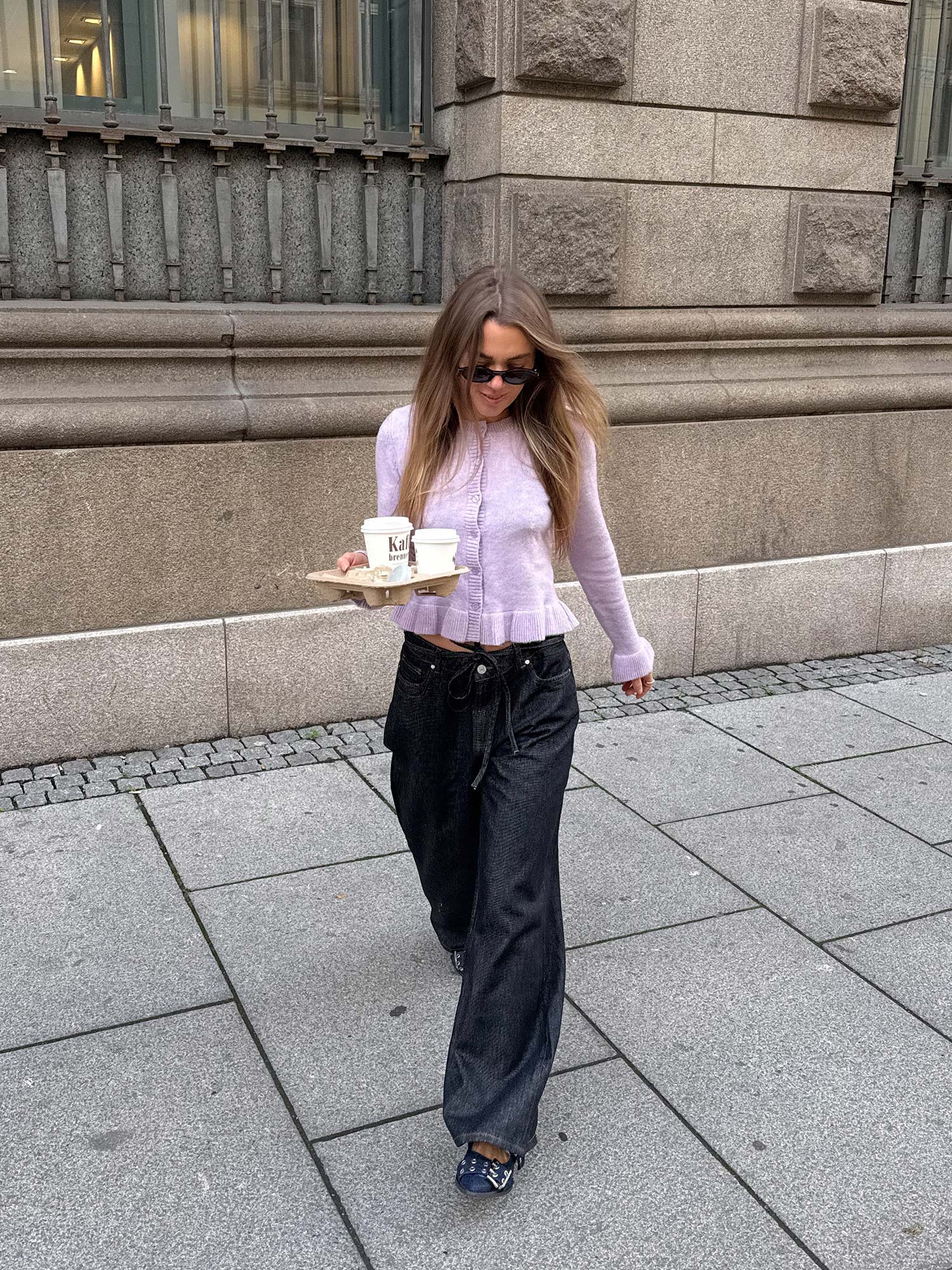 Engracie LS Cardigan - Lavender Fog Melange