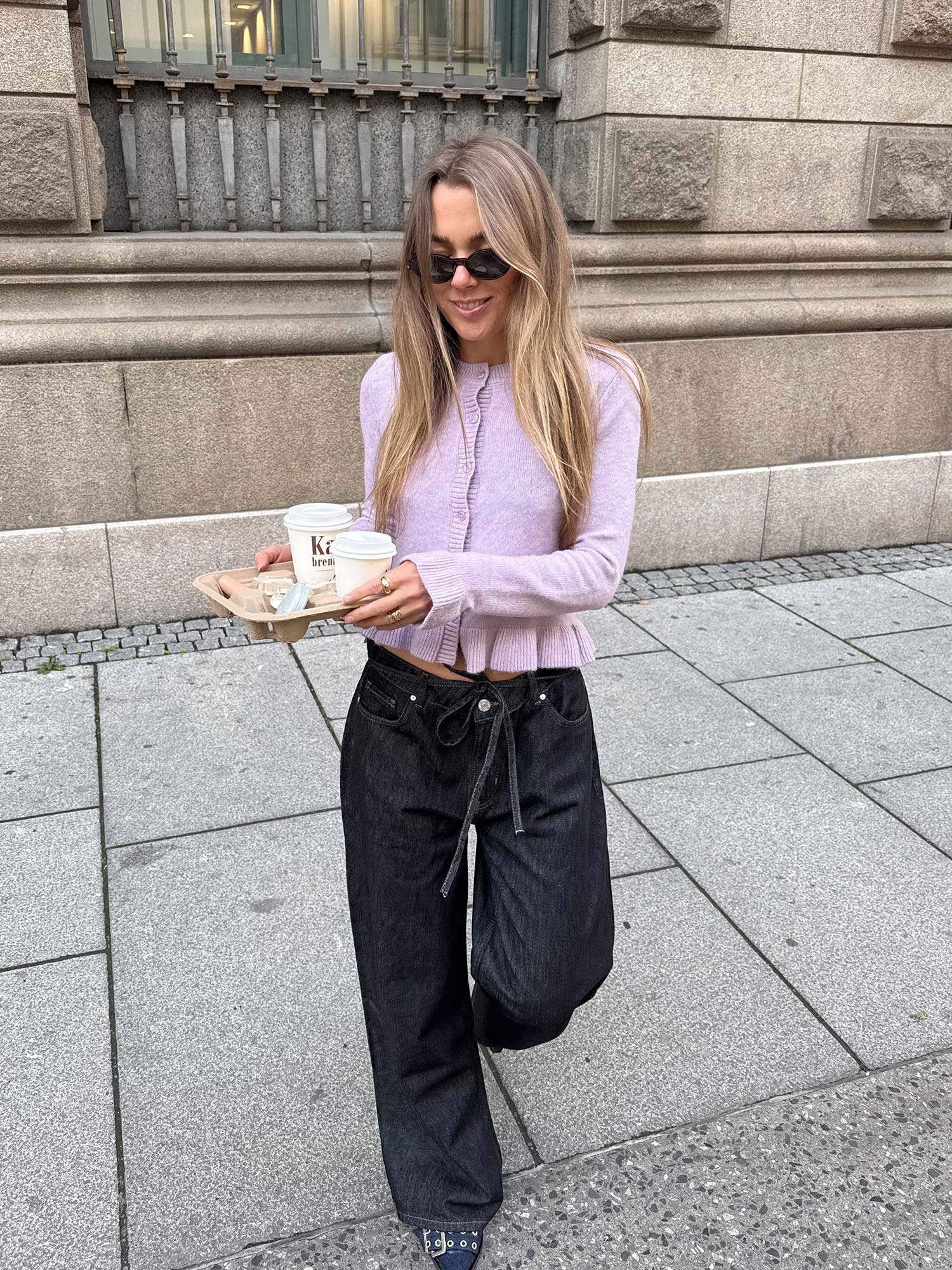 Engracie LS Cardigan - Lavender Fog Melange