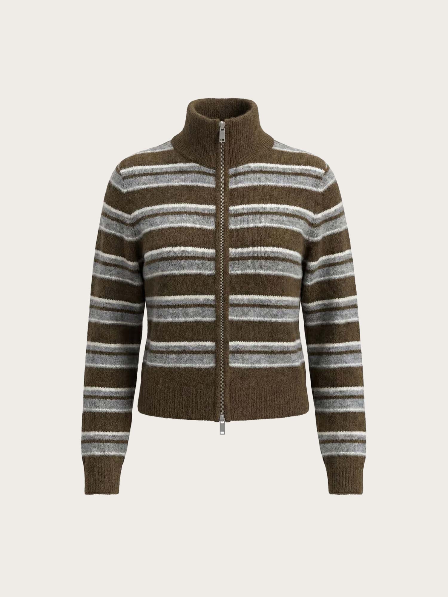 Enbessie Ls Cardigan - Olive Stripe