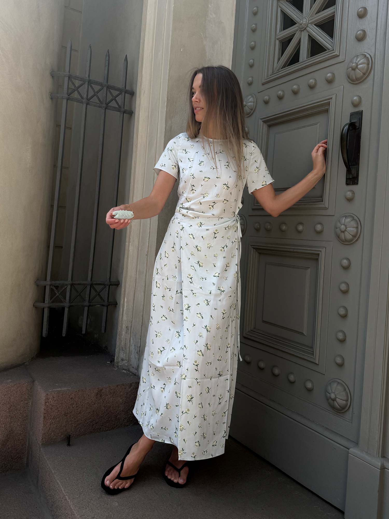 Enelena SS Dress AOP - Meadow Roses