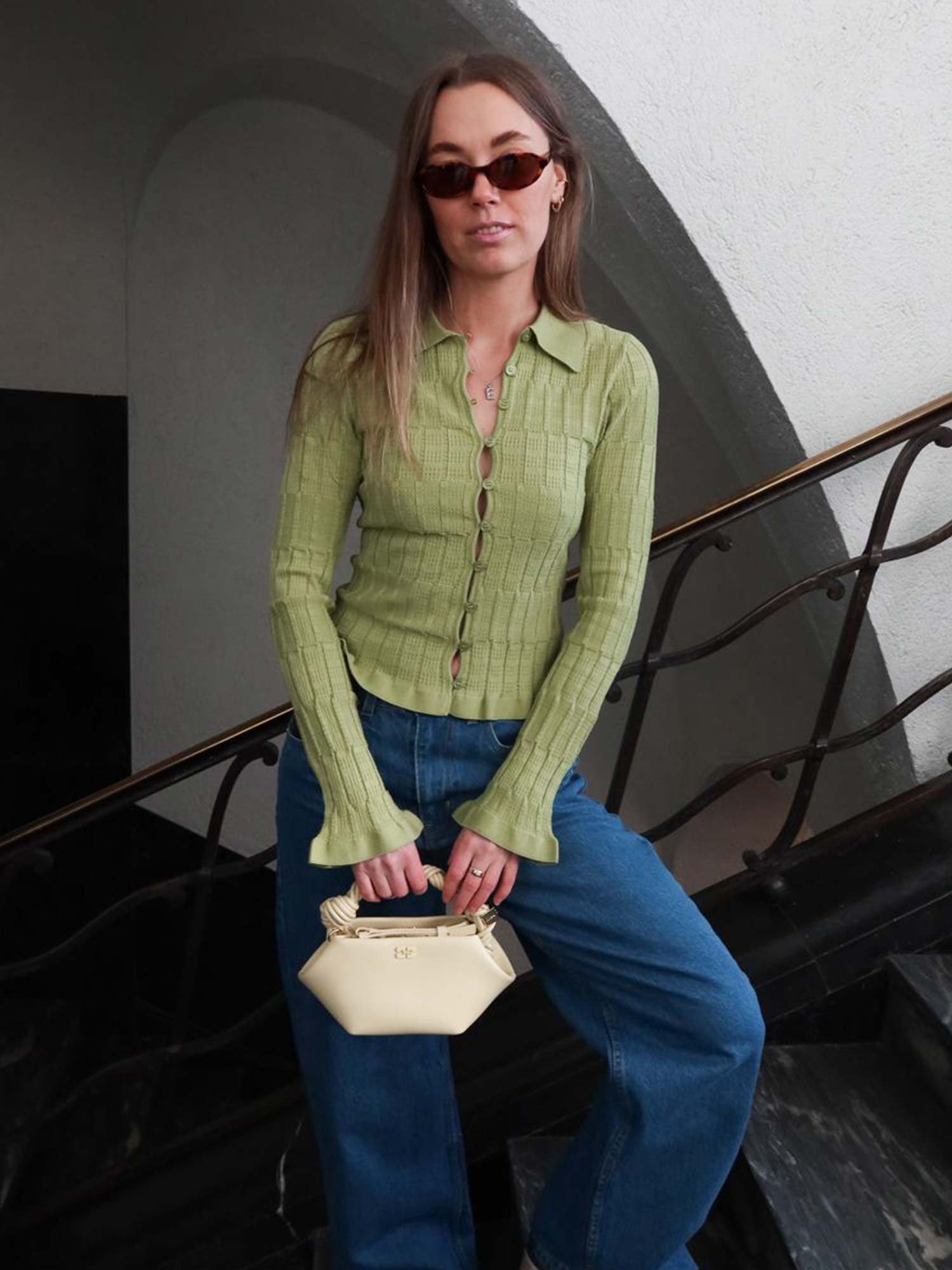 Enyelia LS Cardigan - Fern