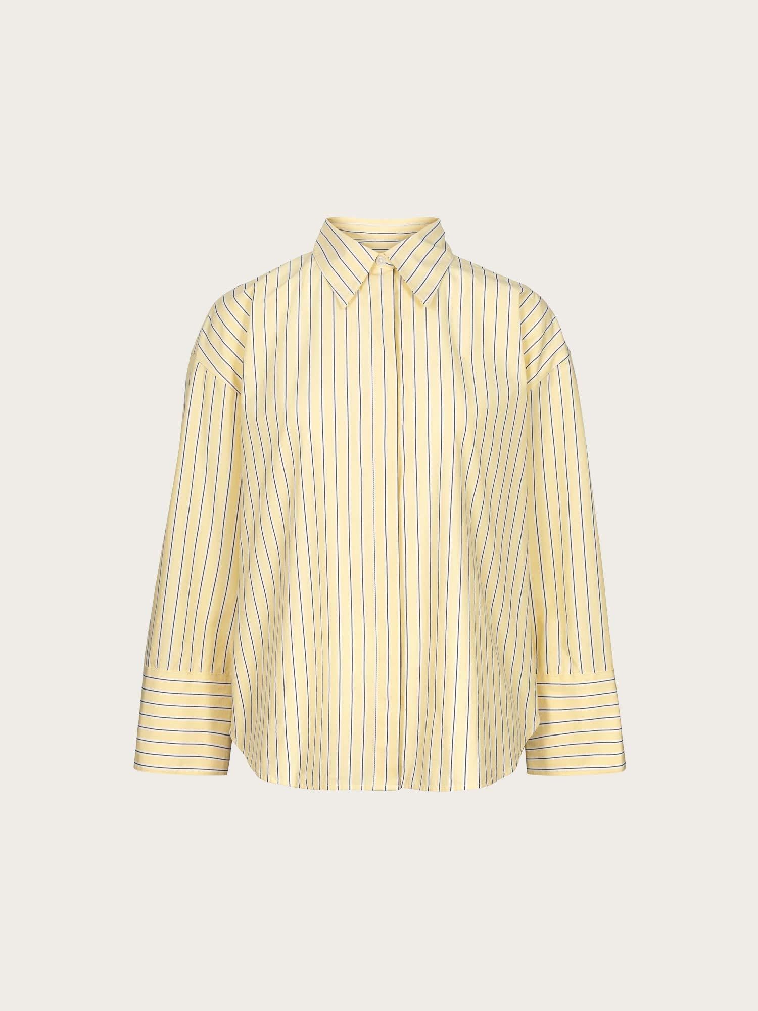 Nell Shirt - Light Yellow Stripe