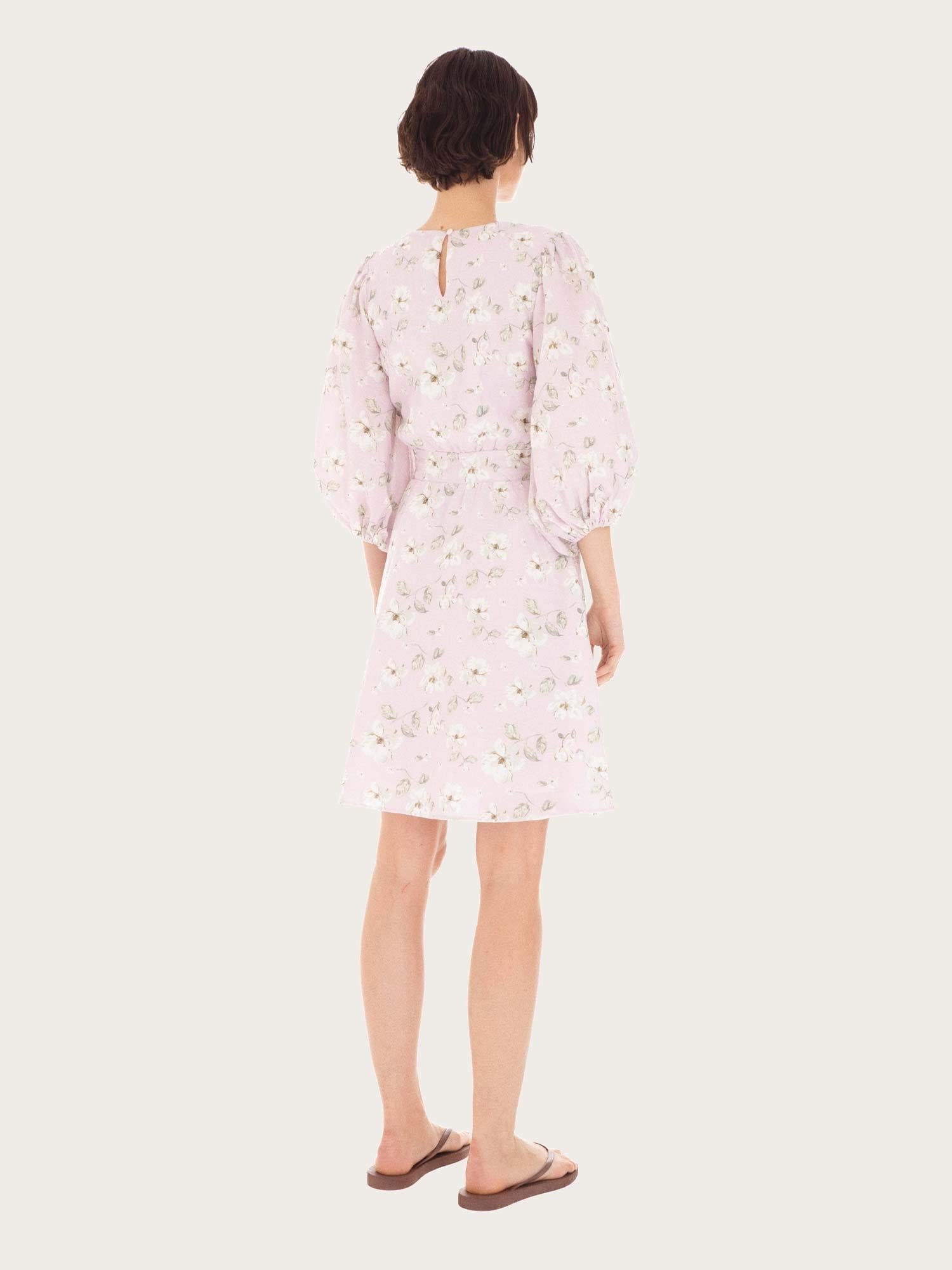 Clara Dress - Lavender Peony Print