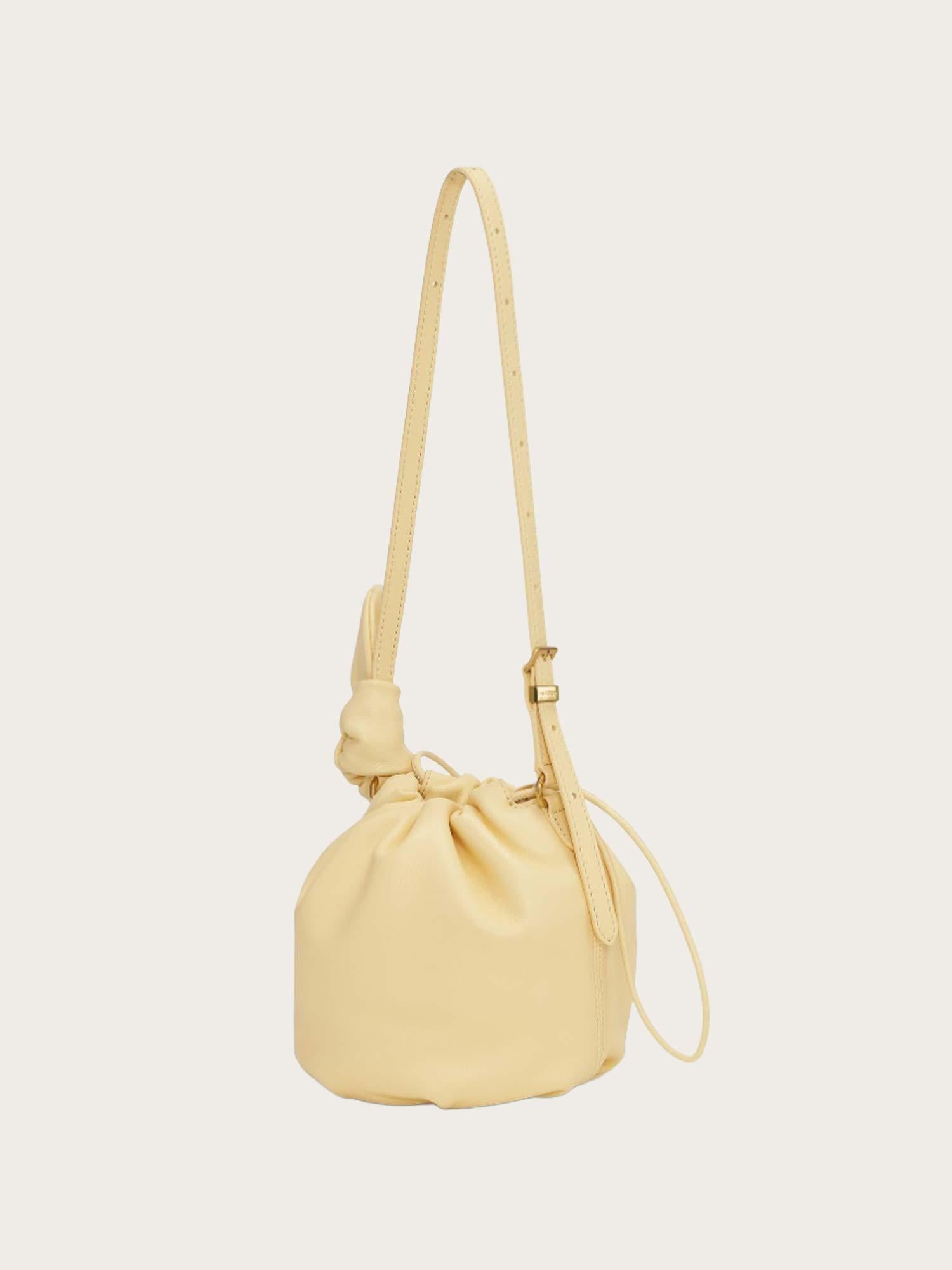 Leather Bon Bon Bag - Italian Straw