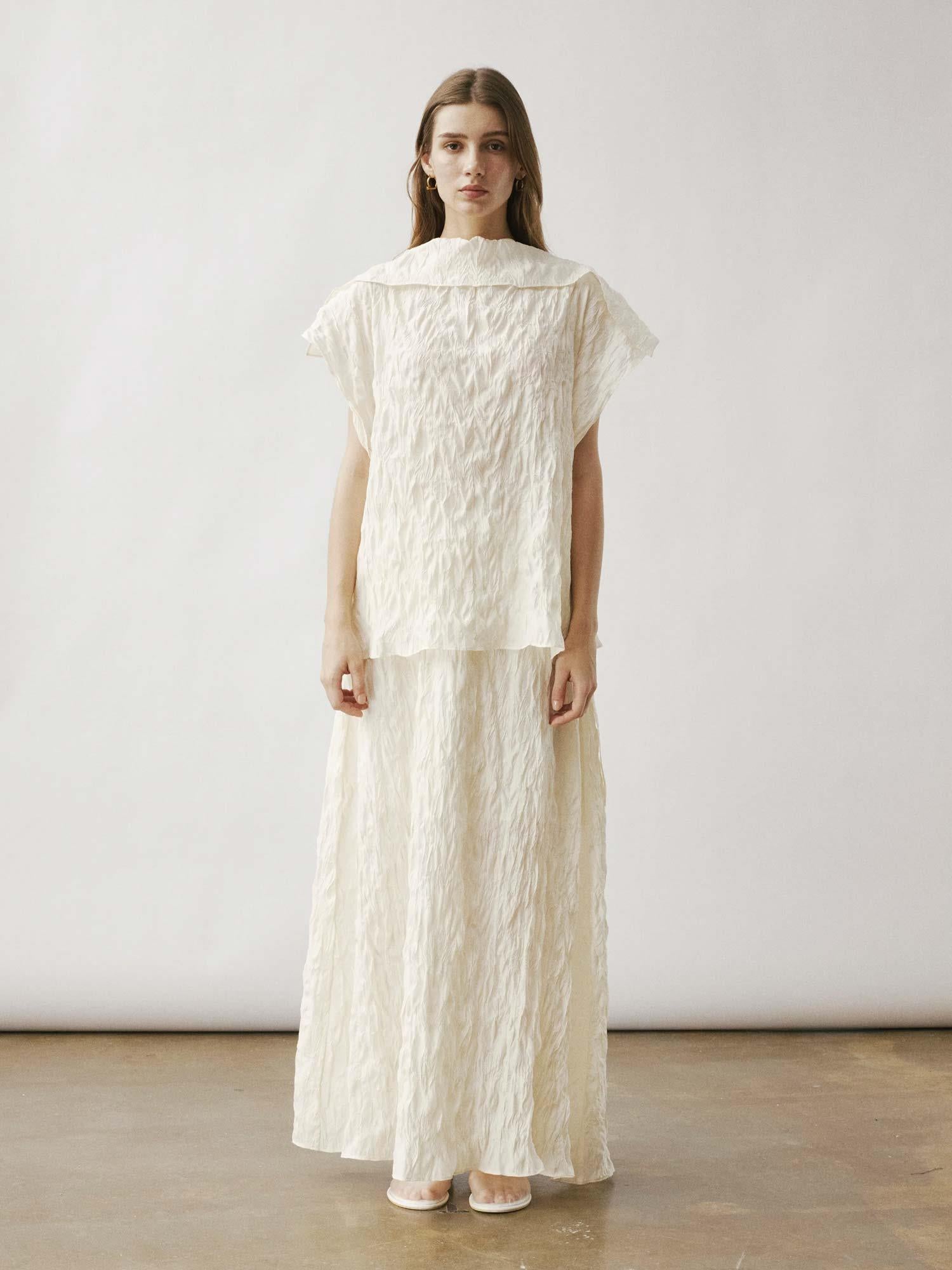 Amit Flap Top - Ivory