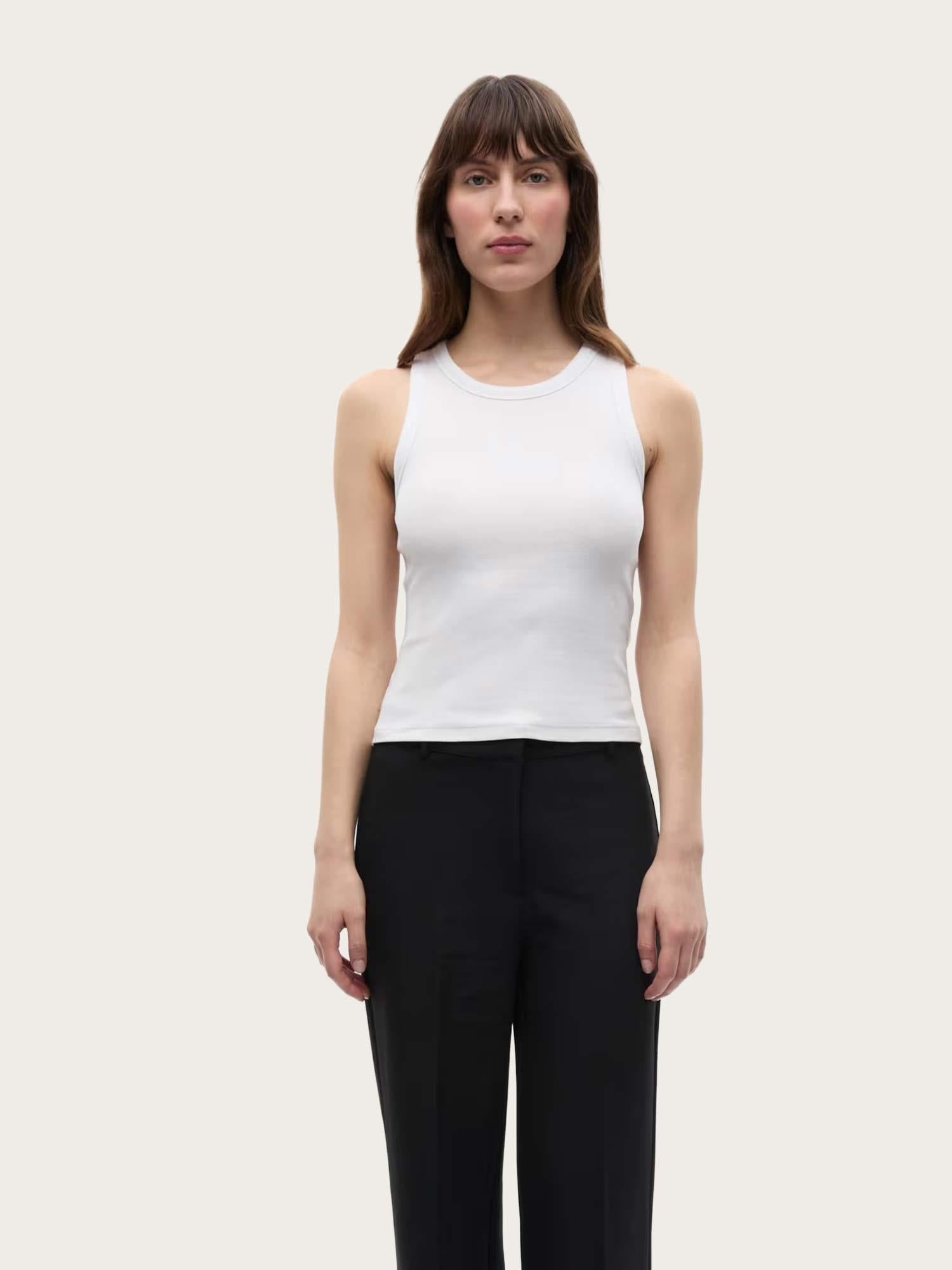 Enally Racer Top - Bright White