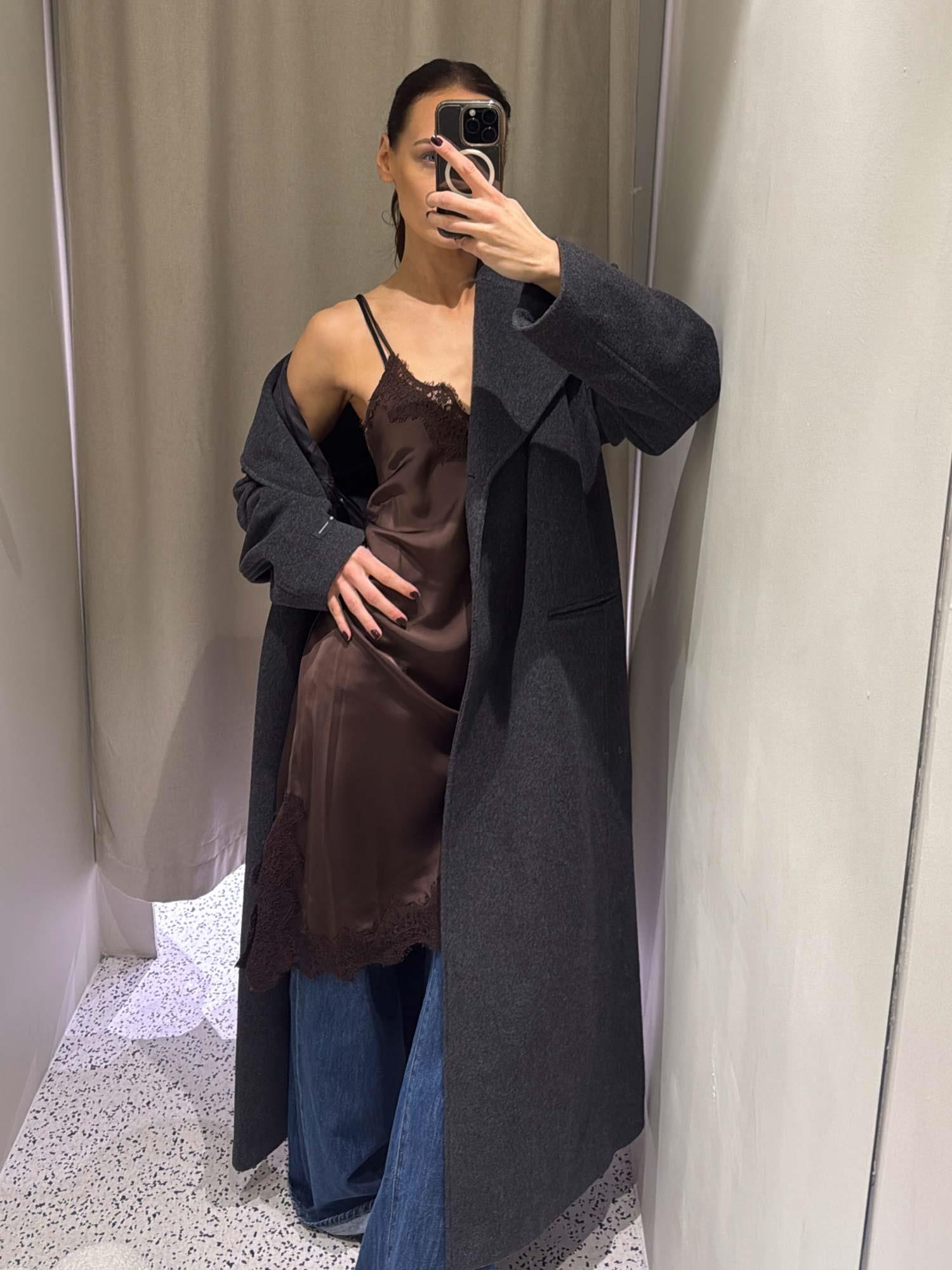 Naomi Asym Lingerie Dress - Mocca